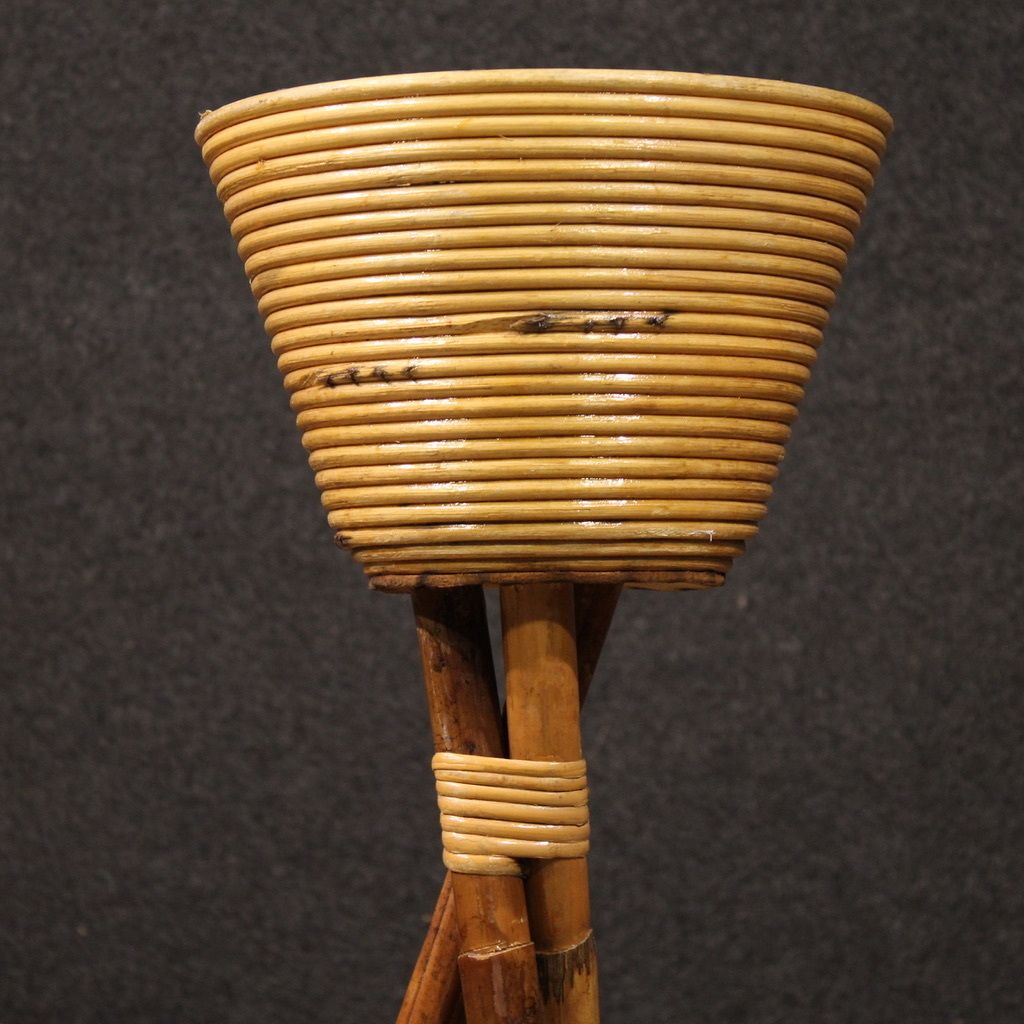 Italian Design Bamboo Vase Holder From The 1960s photo for sale