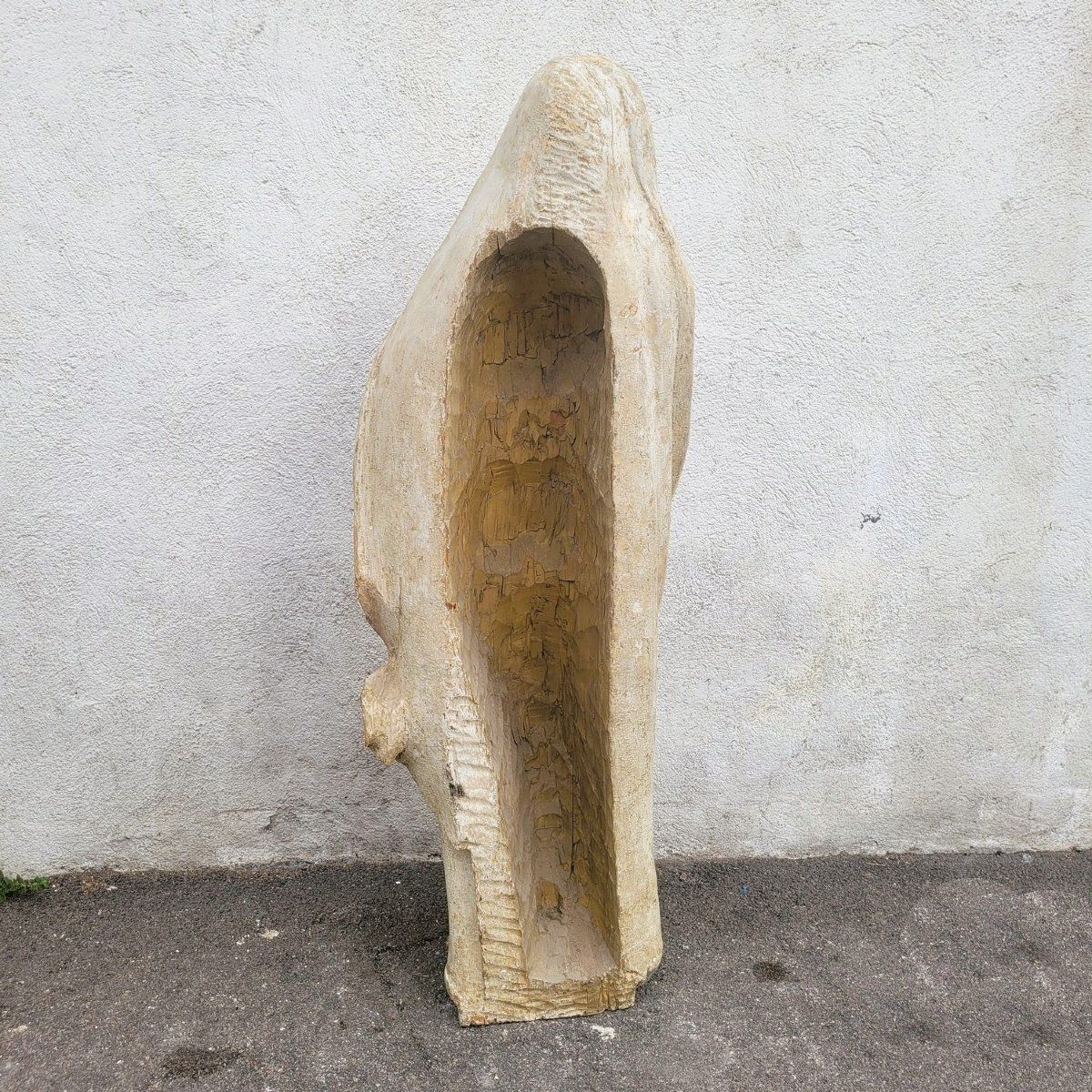 Madonna In Lacquered Wood H160cm, 17th Century Period photo Art