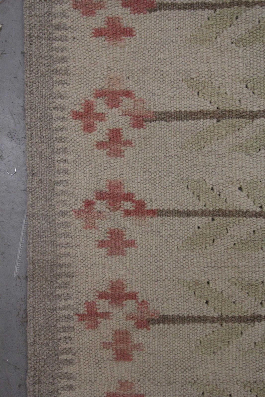 Khaki Brown Kilim Rug: Scandinavian Wool Flatweave Carpet Handmade (7.10 × 5.5 Ft.) photo Textiles