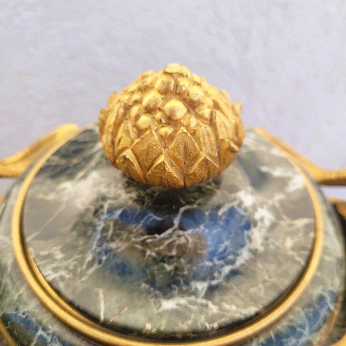 Pair Of Marble And Gilded Bronze Cassolettes, Napoleon III, 19th Century photo for sale