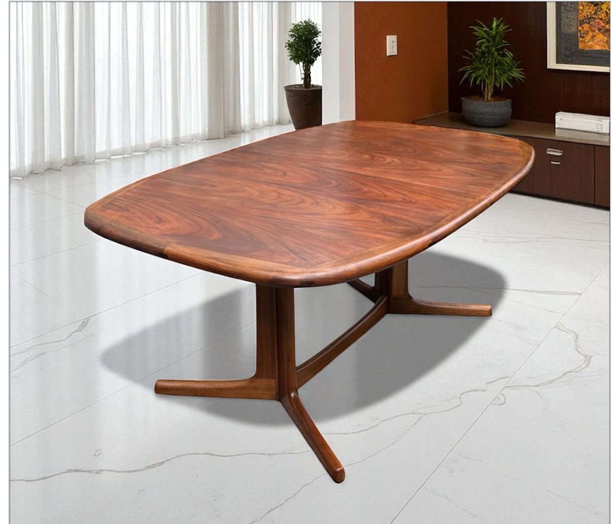 Original Dyrlund Rosewood And Teak 1960’s 4 8 Seater Extendable Table photo Furniture