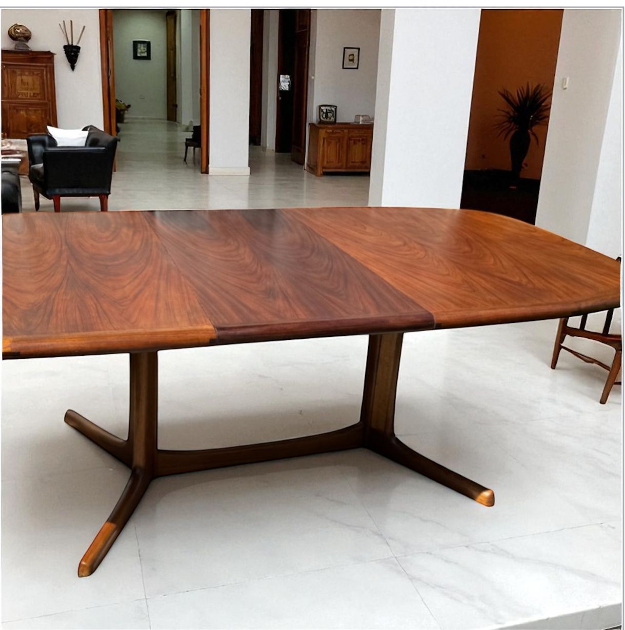 Original Dyrlund Rosewood And Teak 1960’s 4 8 Seater Extendable Table photo vinterior