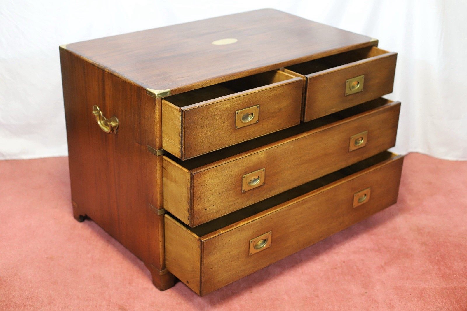 Reprodux Bevan Funnell Stunning Military Campaign Style Chest Of Drawers photo for sale