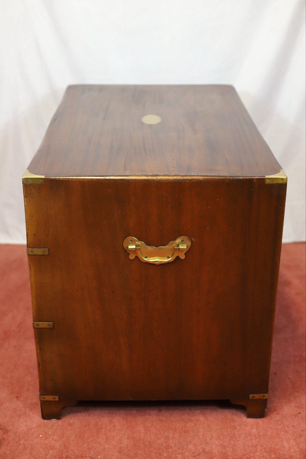 Reprodux Bevan Funnell Stunning Military Campaign Style Chest Of Drawers photo vintage