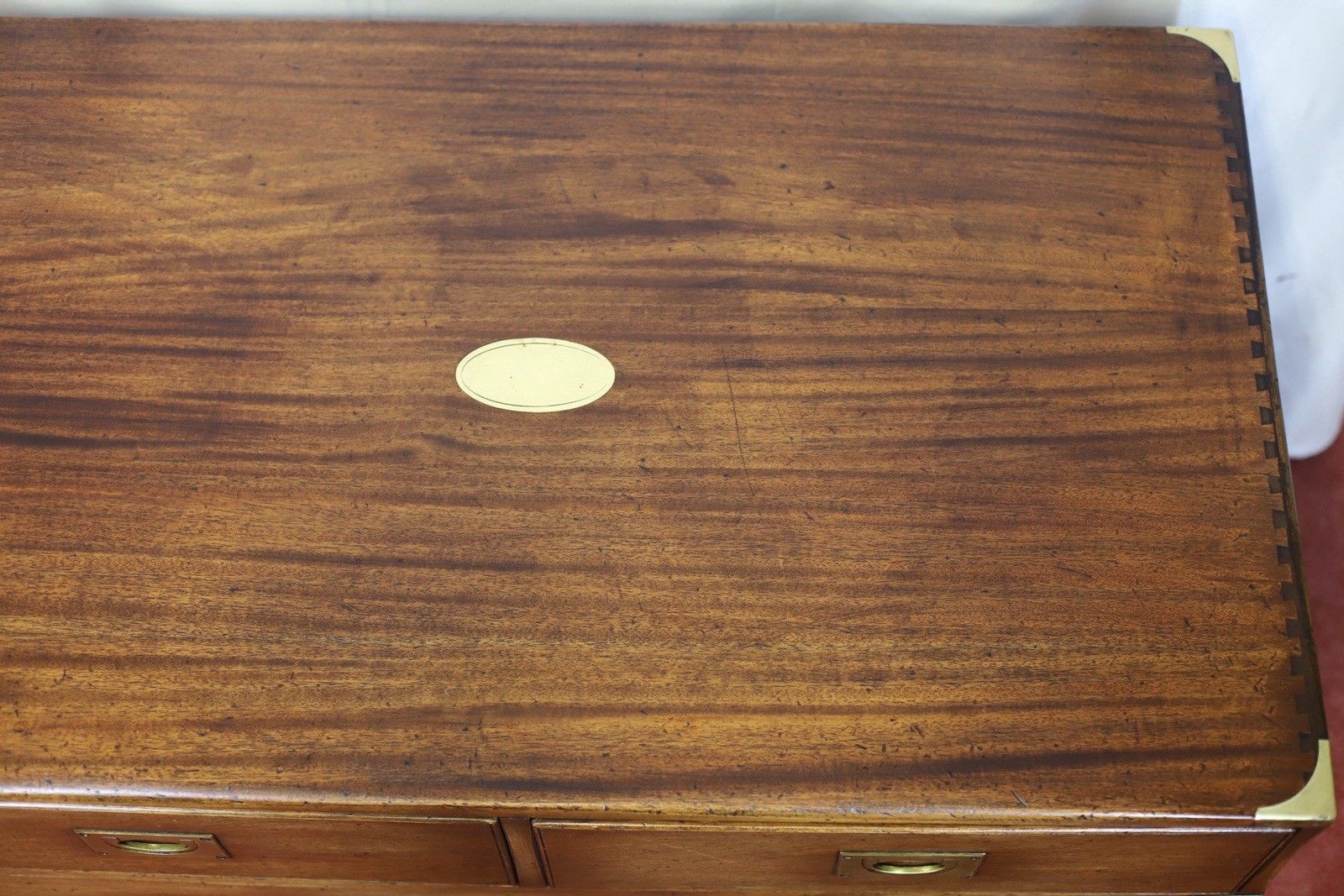 photo vinterior Reprodux Bevan Funnell Stunning Military Campaign Style Chest Of Drawers