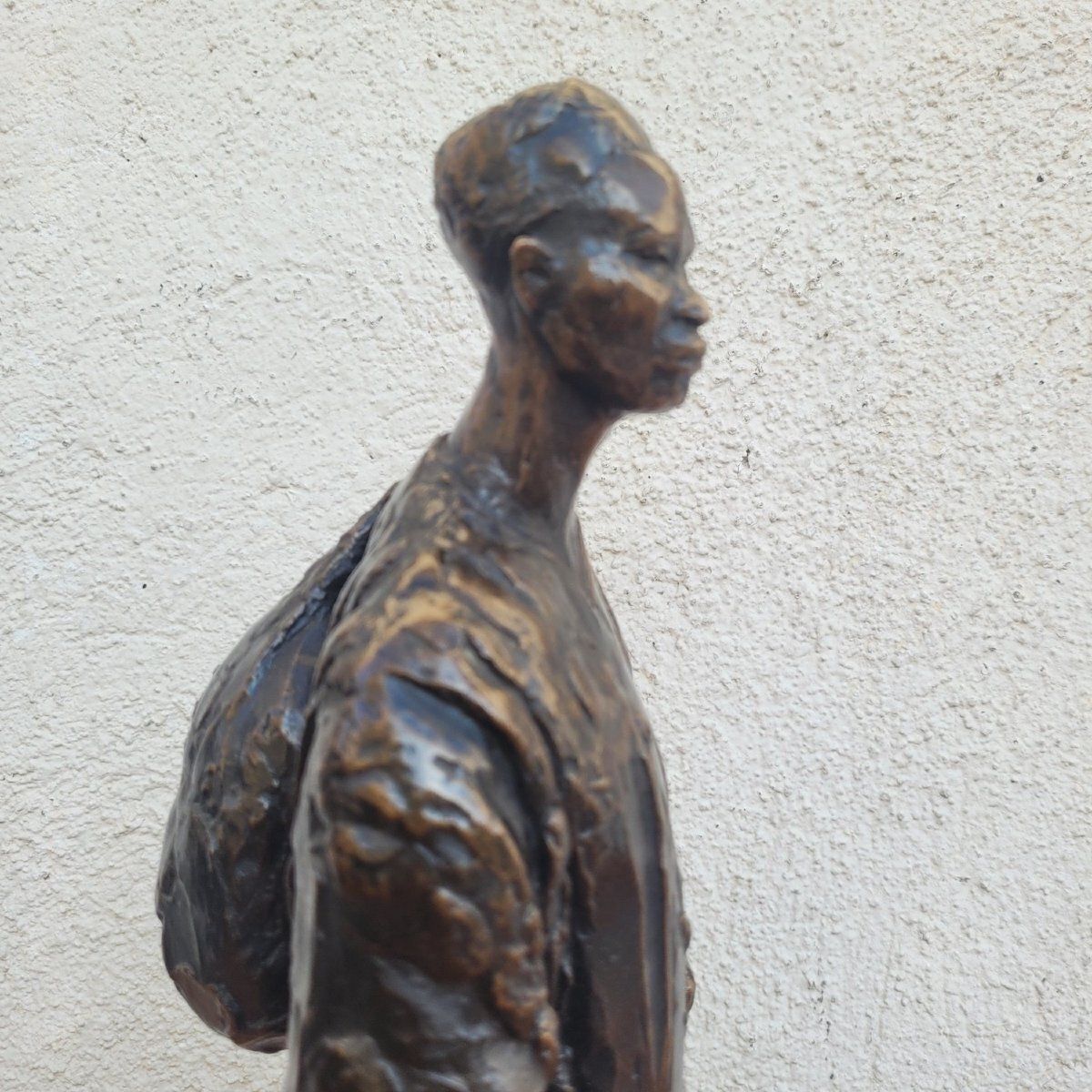 Ea Leroy, Cameroonian, Orientalist Bronze Sculpture, Early 20th Century photo vintage