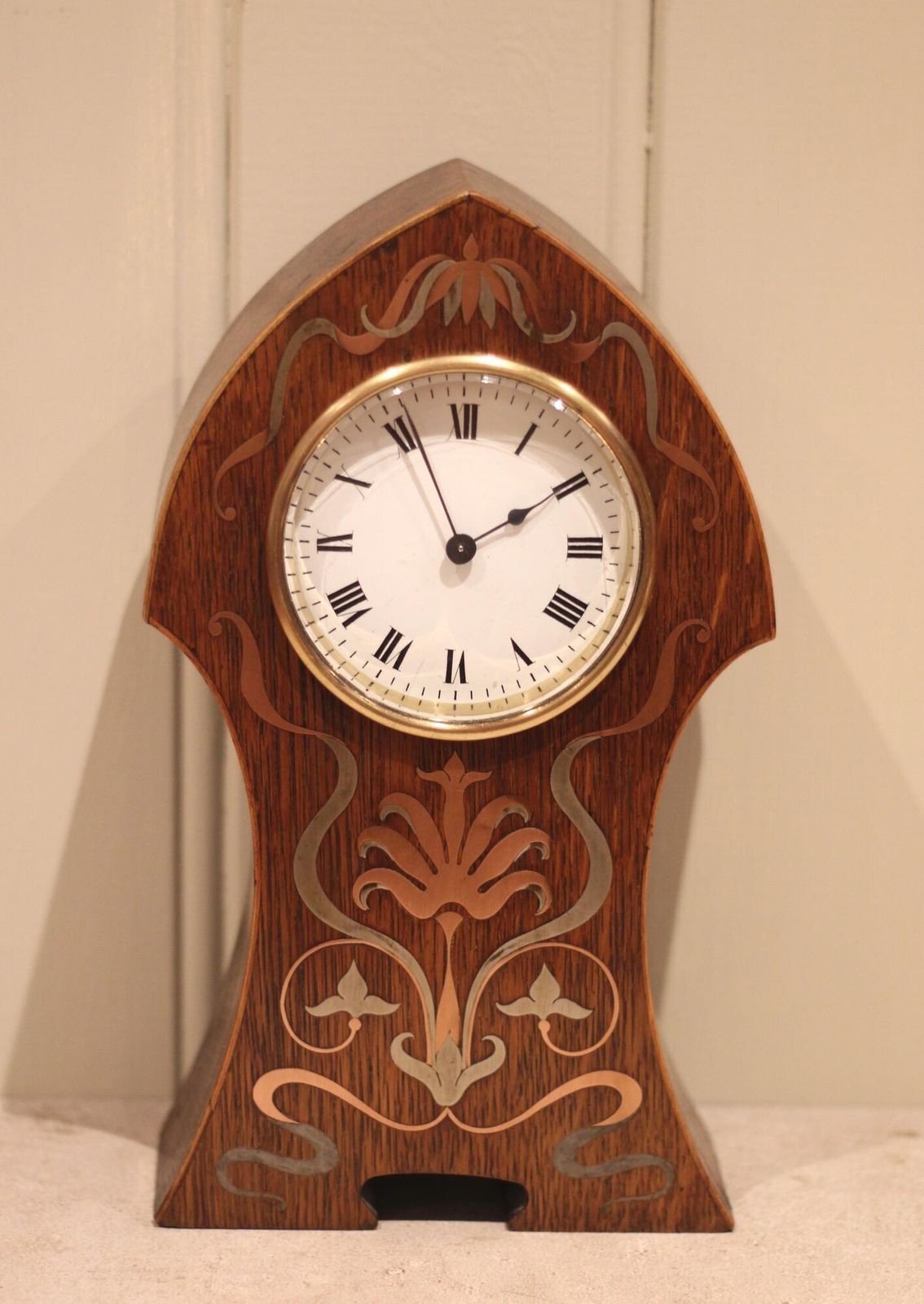 Arts & Crafts Oak Mantel Clock photo furniture