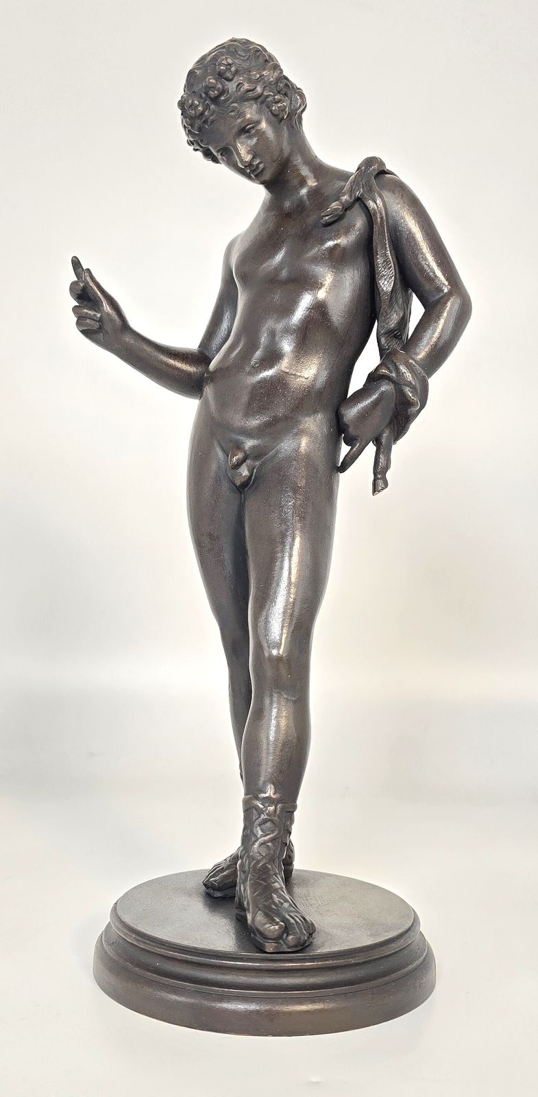 19th Century Bronze Study Of  Narcissus, Circa 1890, Italian Grand Tour Period