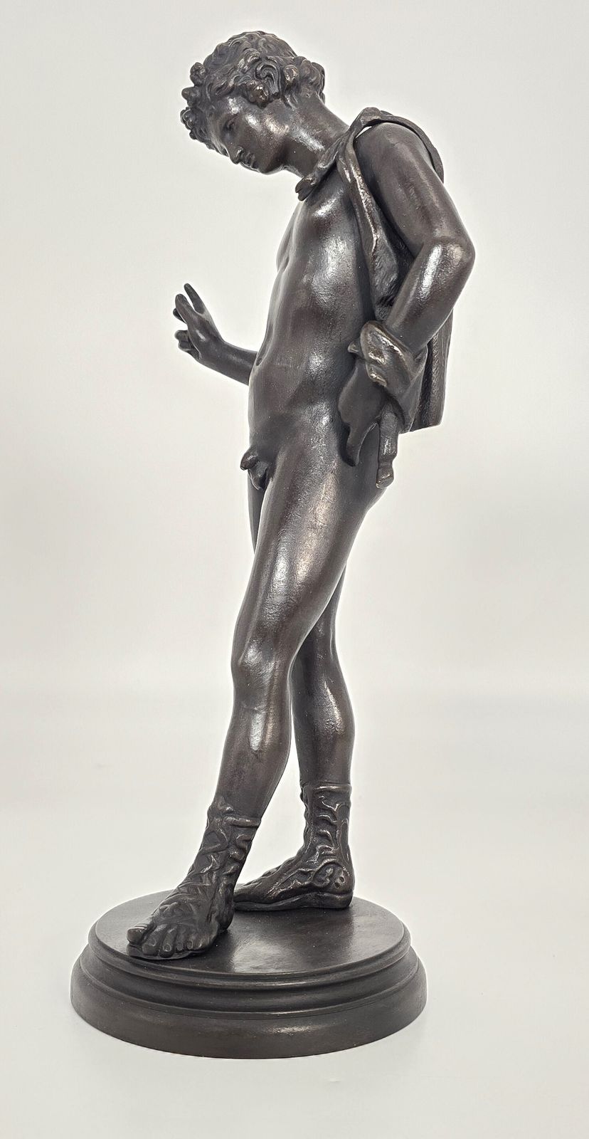19th Century Bronze Study Of  Narcissus, Circa 1890, Italian Grand Tour Period photo furniture