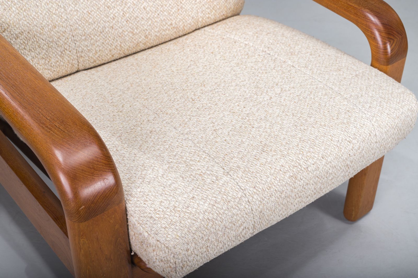Mid Century Modern Danish Chairs And Ottoman In Teak From Hs Design, 1960s, Set Of 3 photo for sale