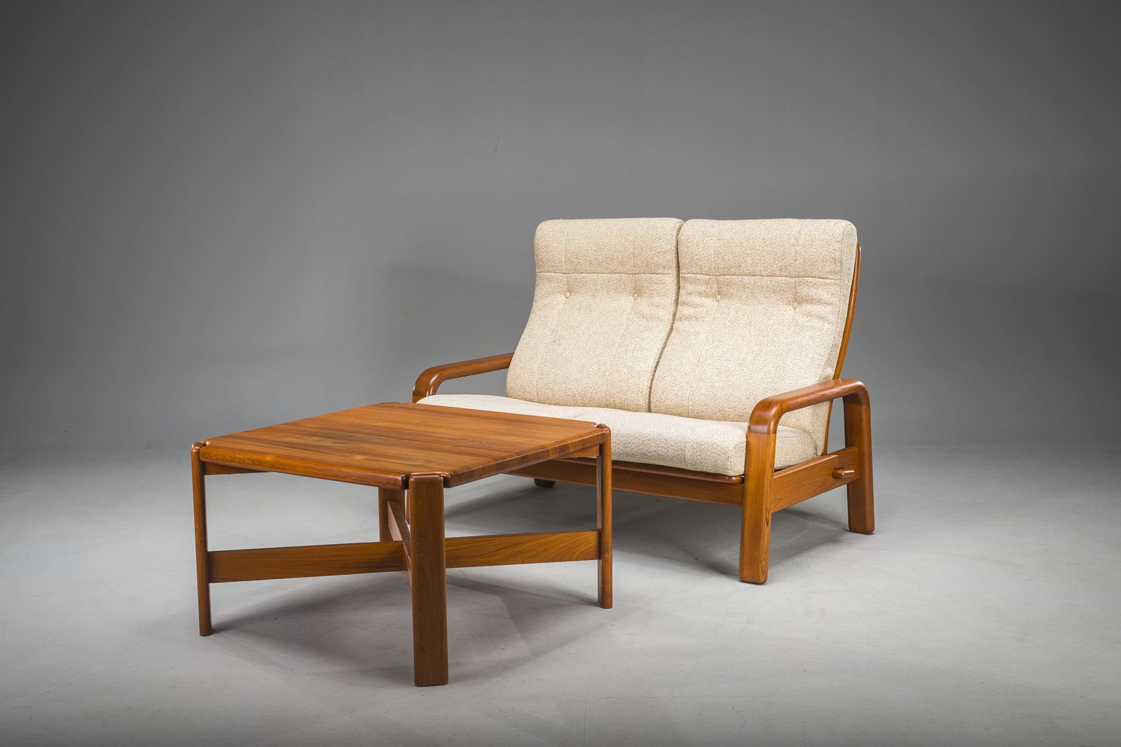Mid Century Modern Danish Two Seater Teak Sofa, 1960s photo furniture