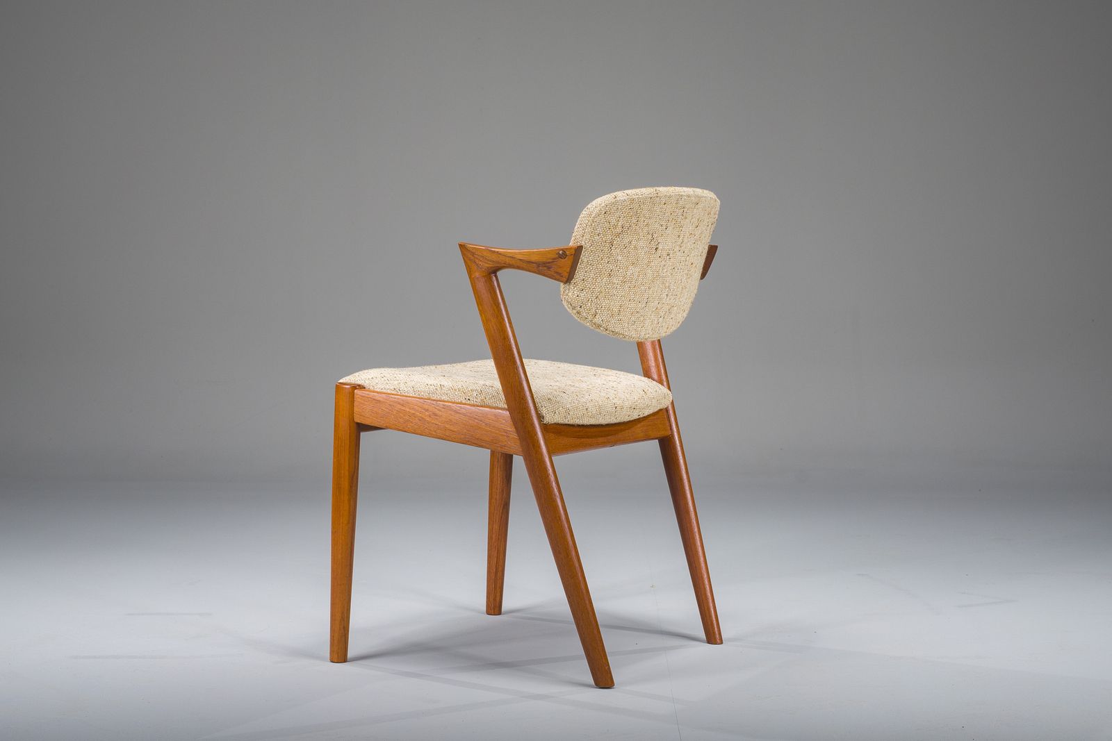 Mid Century Modern Teak Model 42 Chair By Kai Kristiansen For Schou Andersen, 1960s photo vinterior