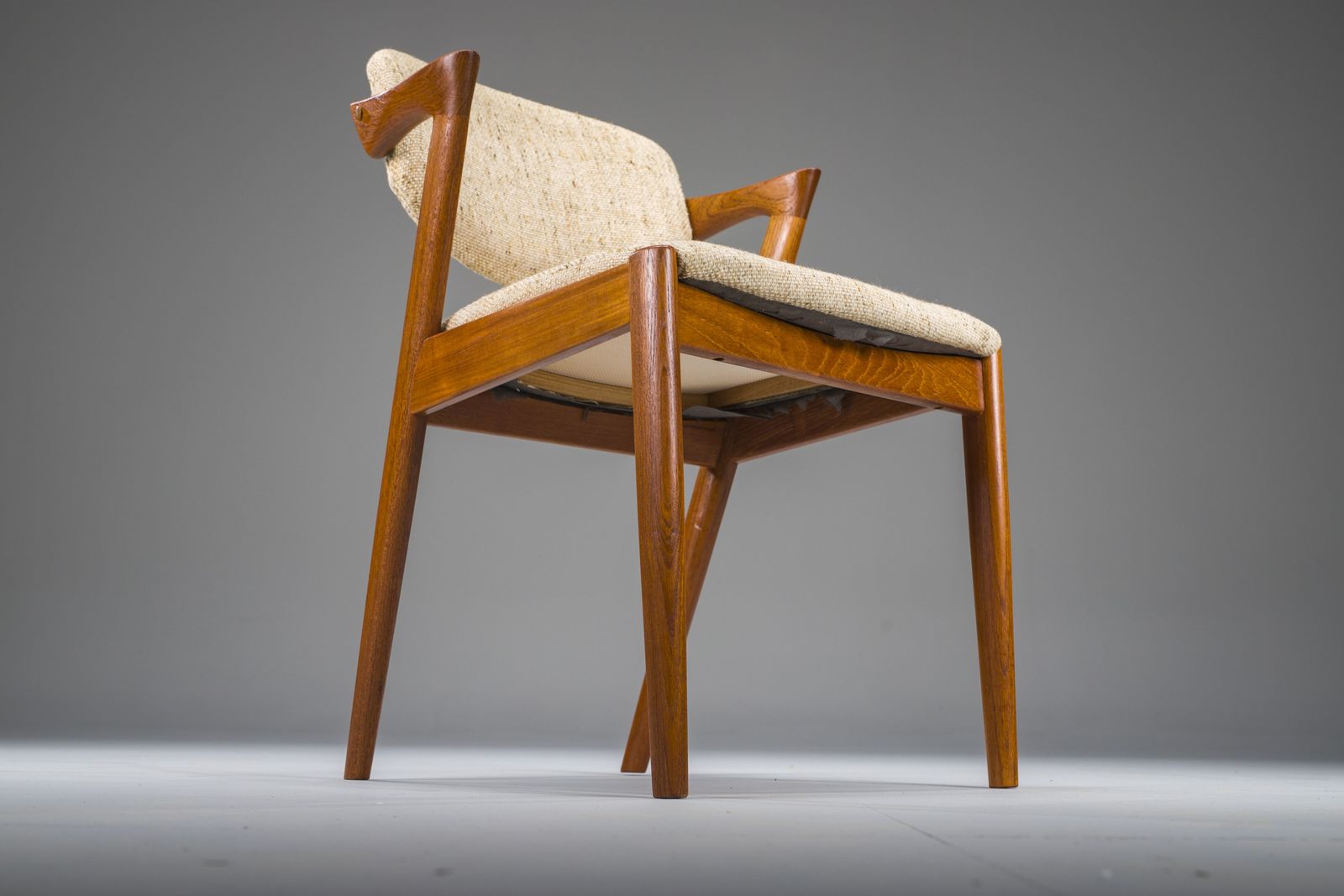 Mid Century Modern Teak Model 42 Chair By Kai Kristiansen For Schou Andersen, 1960s photo buy