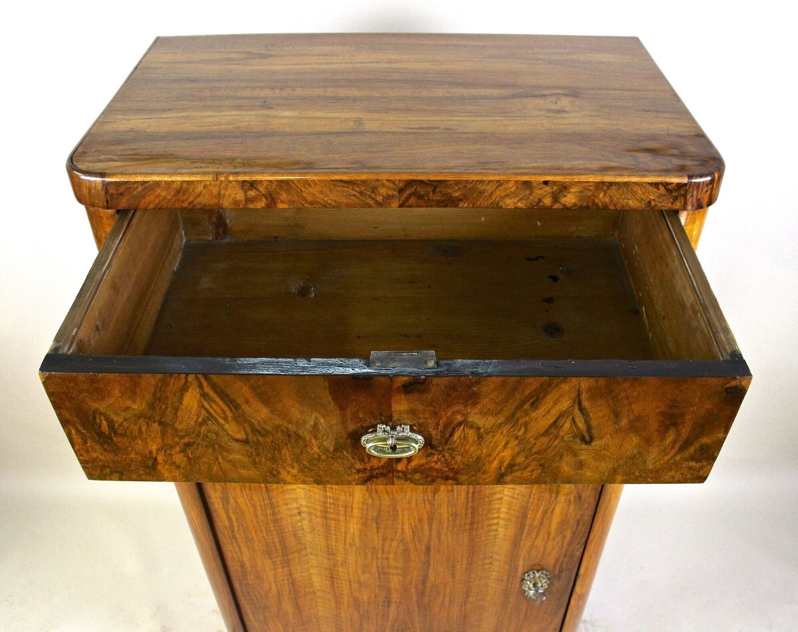 photo for sale 19th Century Biedermeier Cabinet With Drawer, Nutwood, Austria Circa 1850