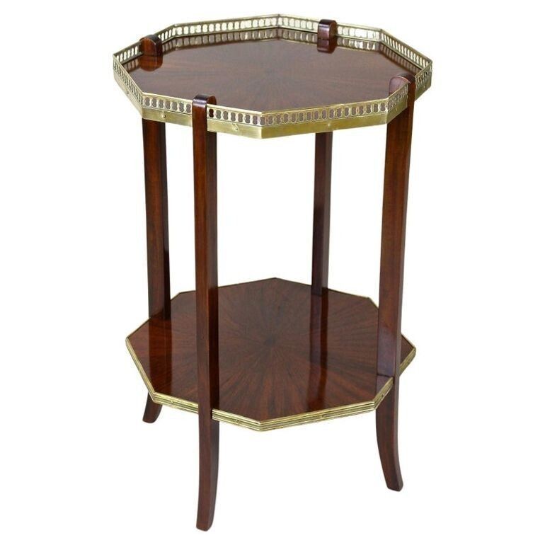 19th Century Octagonal Mahogany Side Table, Napoleon III, France Circa 1870