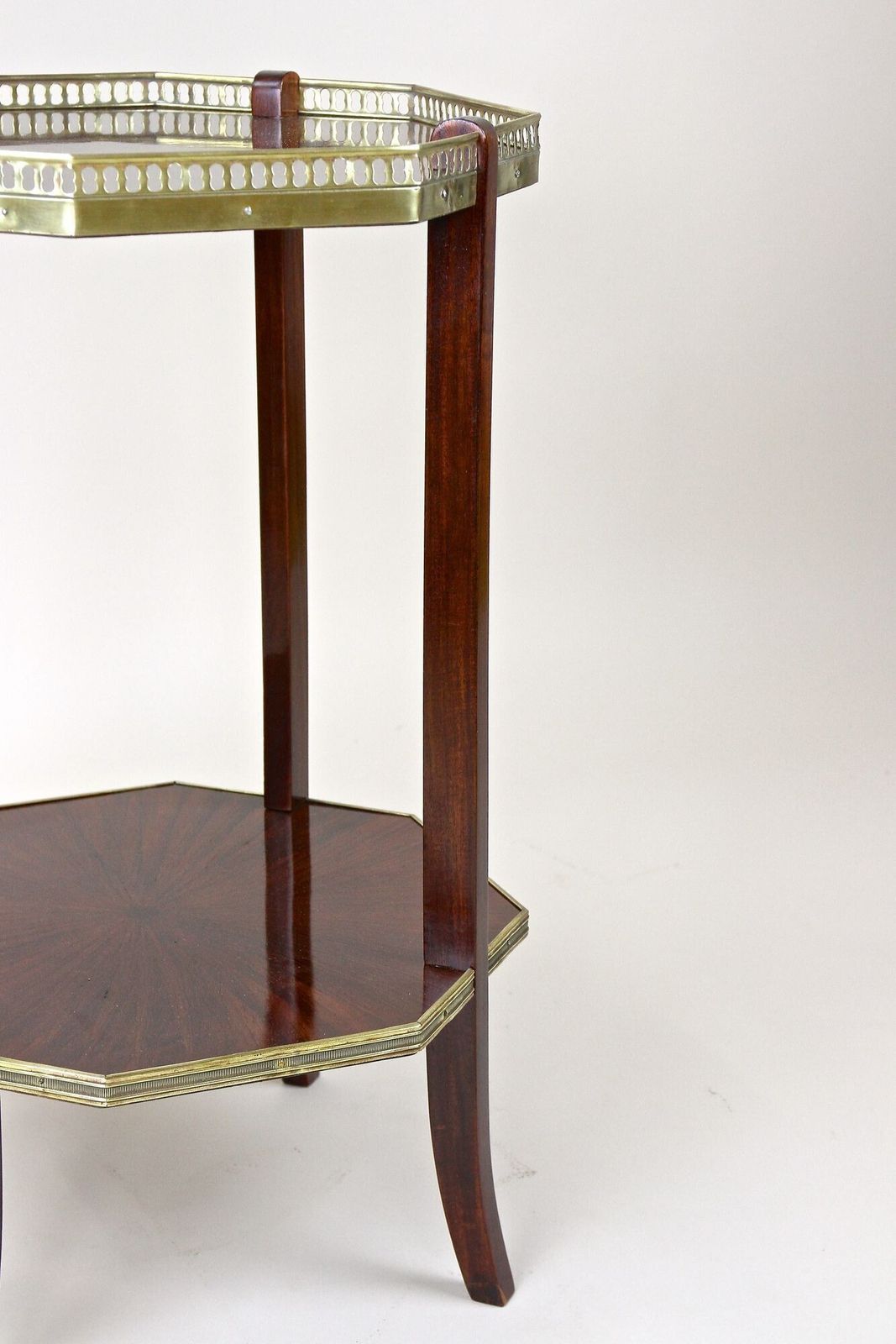 2850.0 19th Century Octagonal Mahogany Side Table, Napoleon III, France Circa 1870 photo