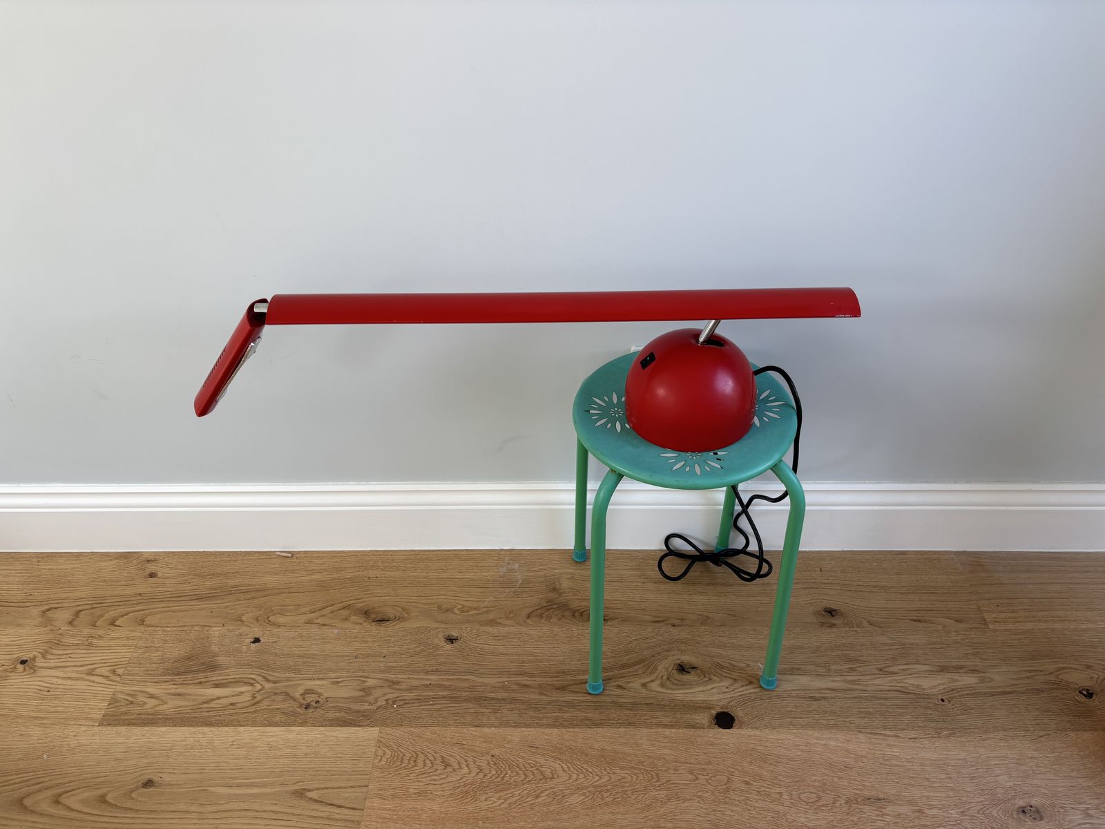 Red Airone Desk Lamp By Hans Von Klier, For Skipper 1982 photo vinterior