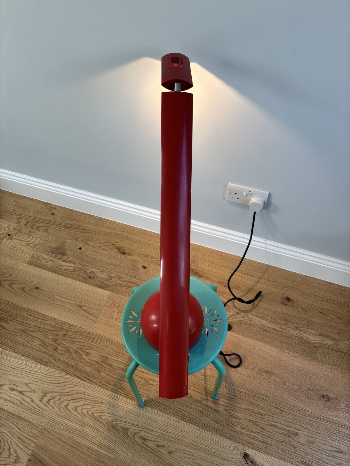 photo for sale Red Airone Desk Lamp By Hans Von Klier, For Skipper 1982