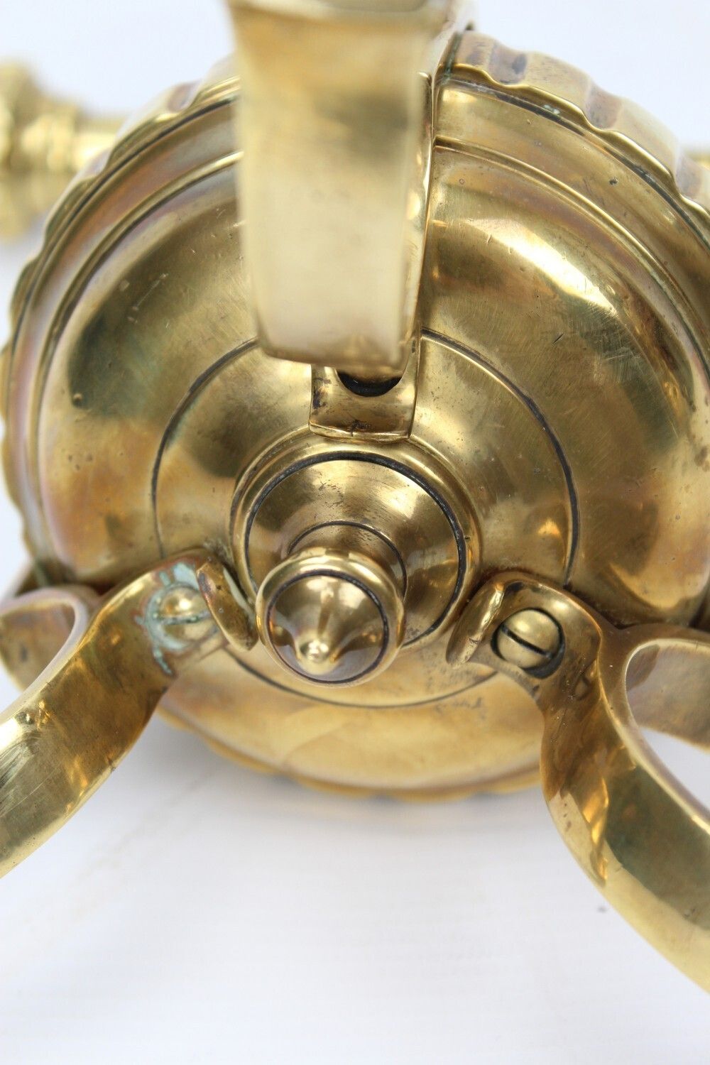 photo for sale Pair Victorian Brass Fire Dogs James Cartland & Sons