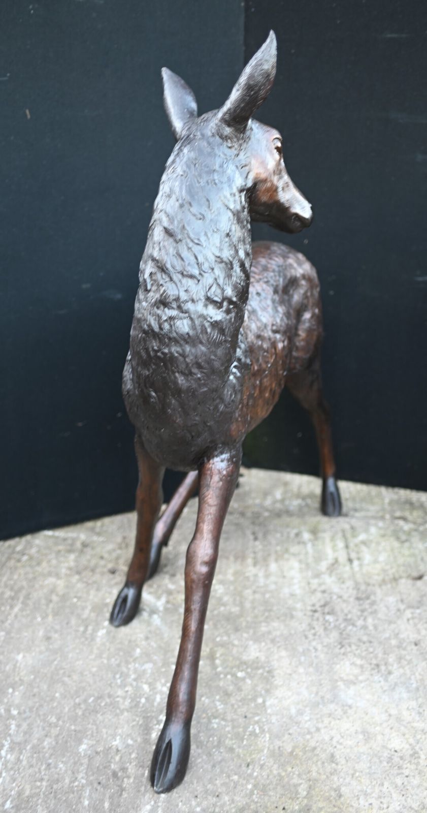 Bronze Stag And Deer Statues Pair Scottish Highland Garden Castings photo 6750.0