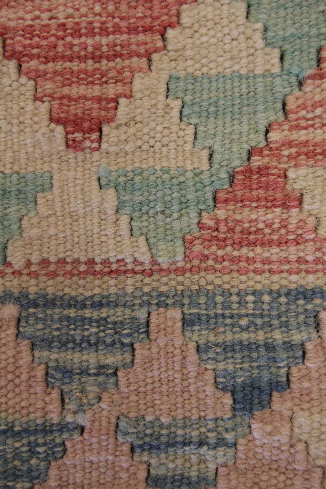 Blush Pink Kilim Rug: Handwoven Wool Tribal Accent Area Rug (2.0 X 2.11 Ft.) photo 190.0