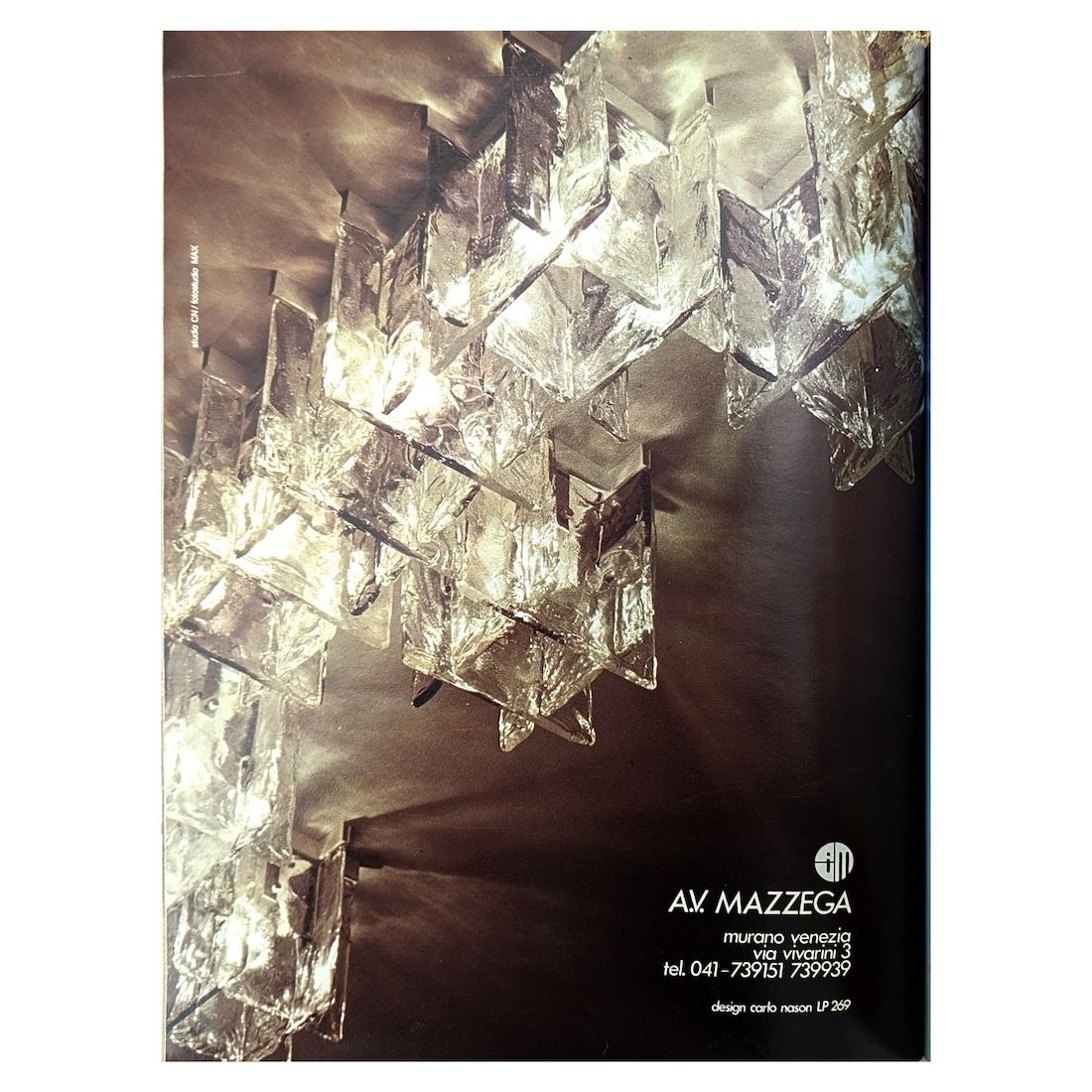 photo vintage “Lp269” Ceiling Light By Carlo Nason For Av Mazzega, 1970s