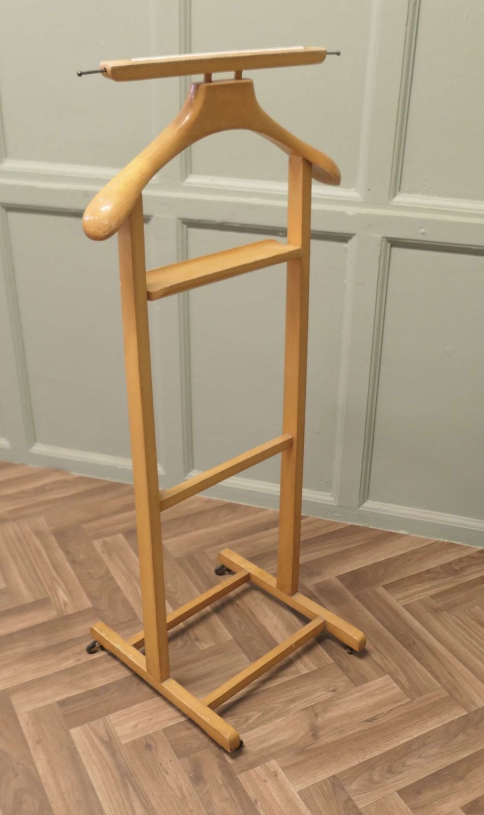 Italian Art Deco Gentleman’s Floor Standing Valet Or Suit Hanger photo vinterior