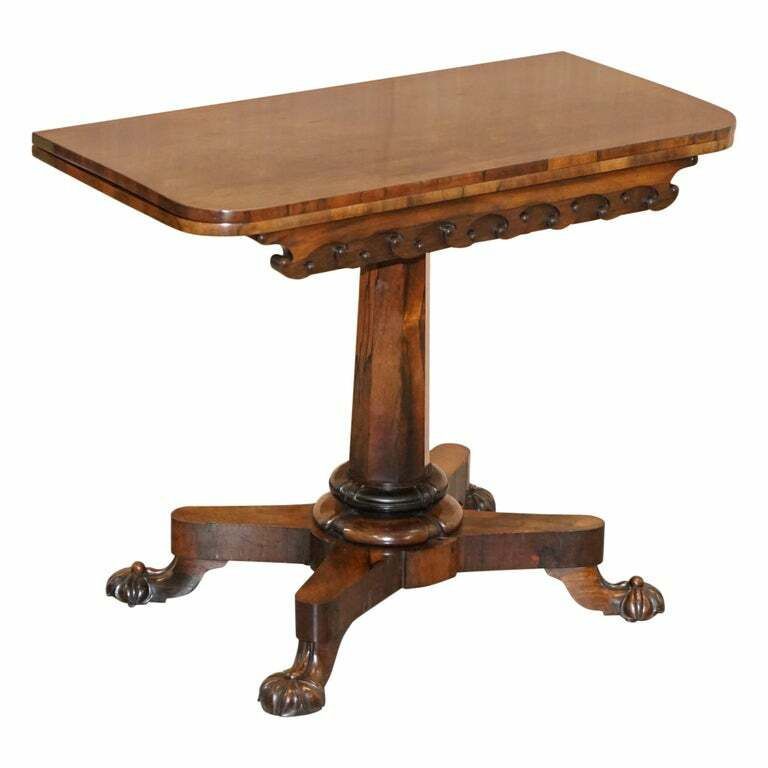 Stunning Original J Kendell & Co Circa 1830 Rosewood Tea Card Table Sublime