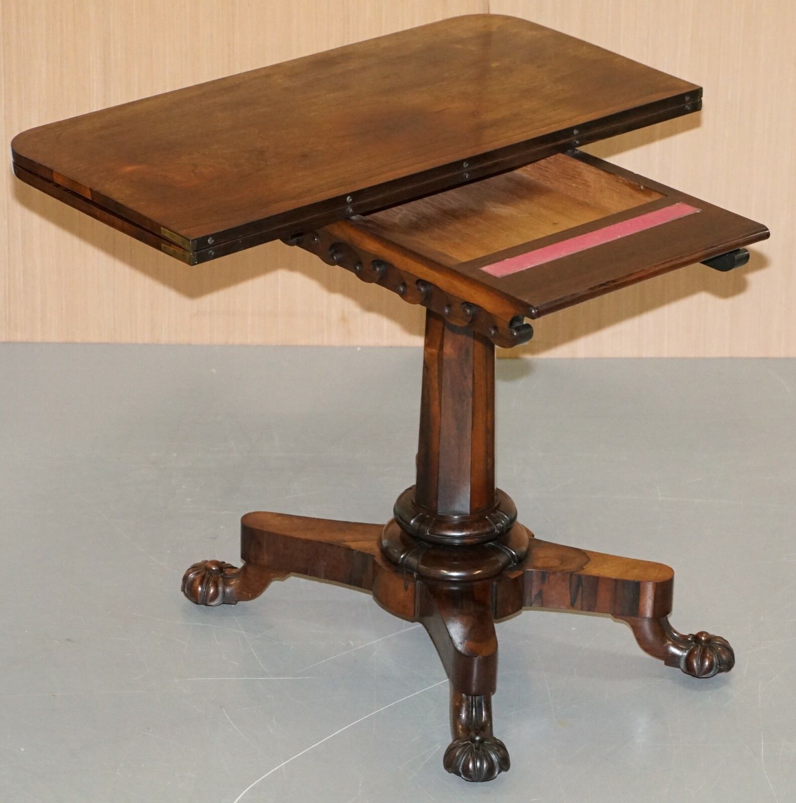 Stunning Original J Kendell & Co Circa 1830 Rosewood Tea Card Table Sublime photo buy