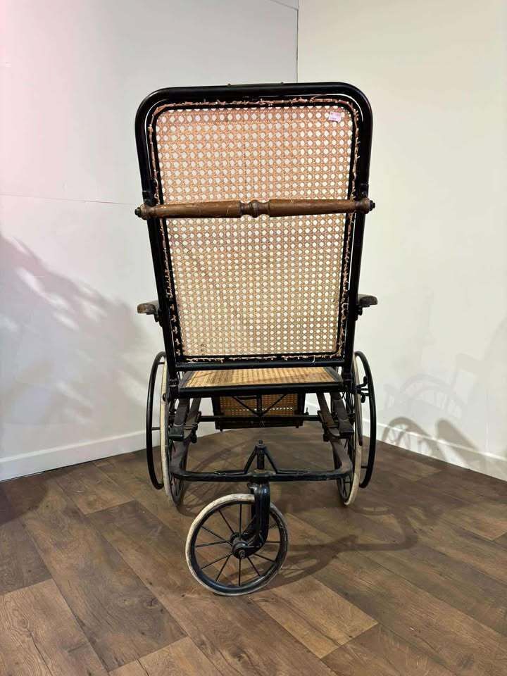 Antique Pre Ambulator Cane Wheel Chair photo Furniture