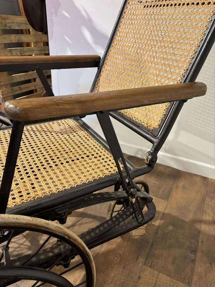 Antique Pre Ambulator Cane Wheel Chair photo vinterior