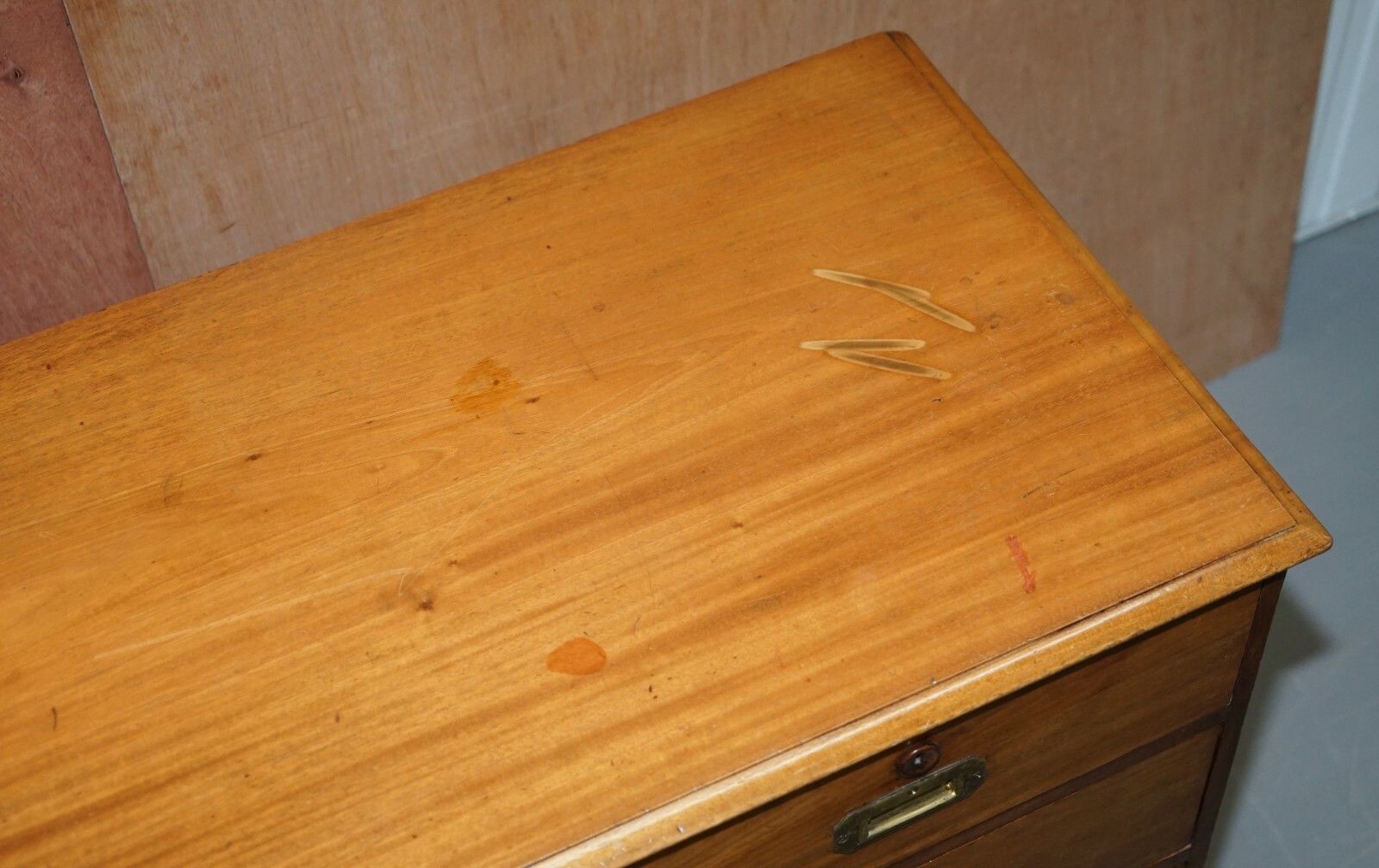 Lovely Antique Victorian Walnut Military Campaign Officers Chest Of Drawers photo vinterior
