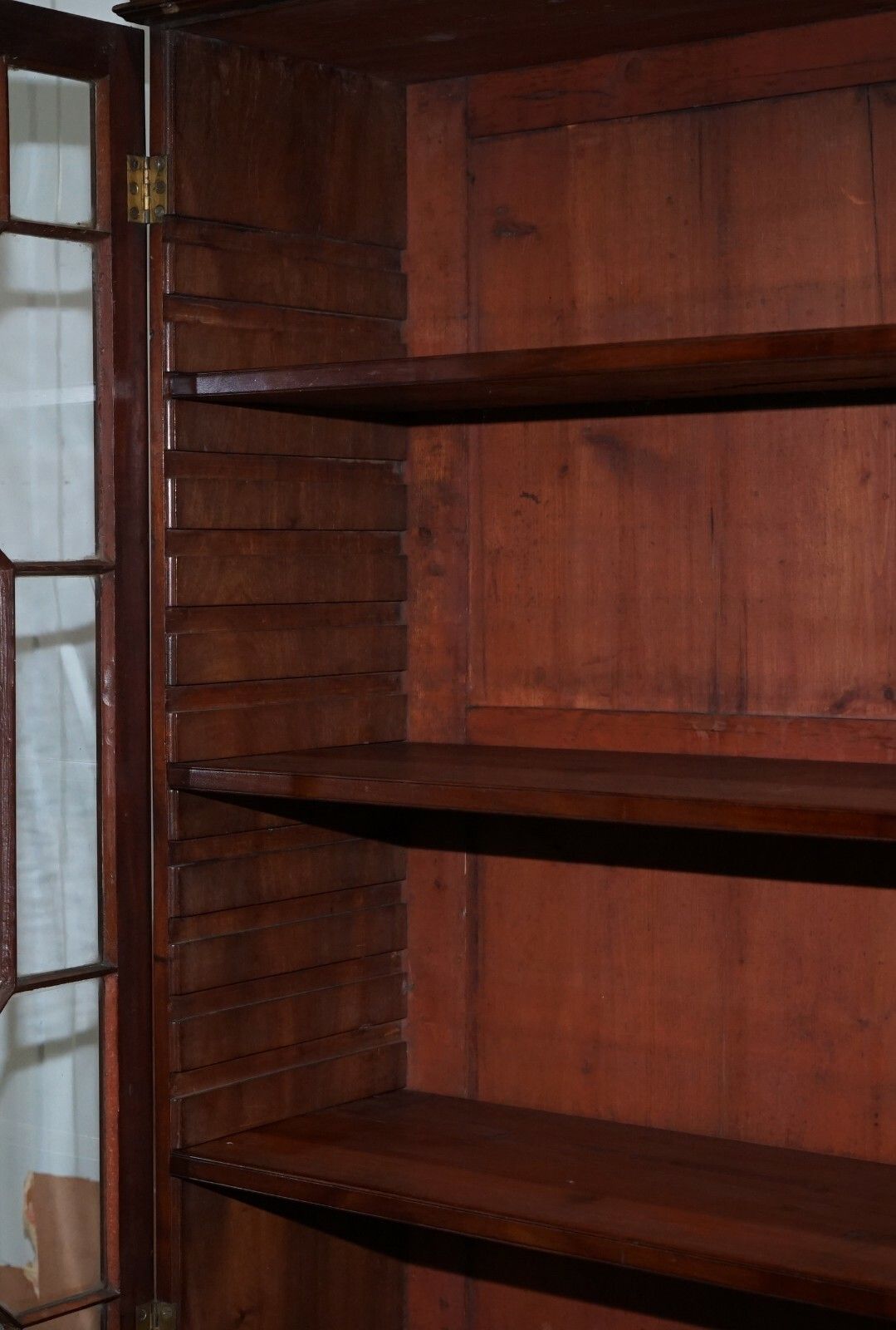 Furniture George IV Circa 1820 Mahogany Library Bookcase Inc Drawers Ornate Astral Glazing photo