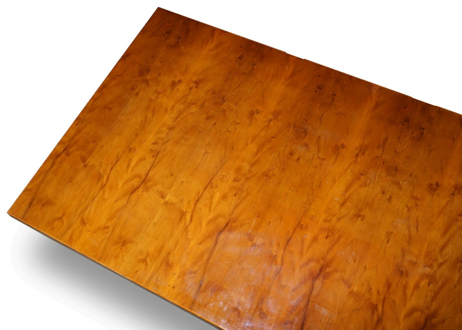 photo furniture Very Large Burr Yew Wood Contempory Designer Office Desk Lovely Timber Patina