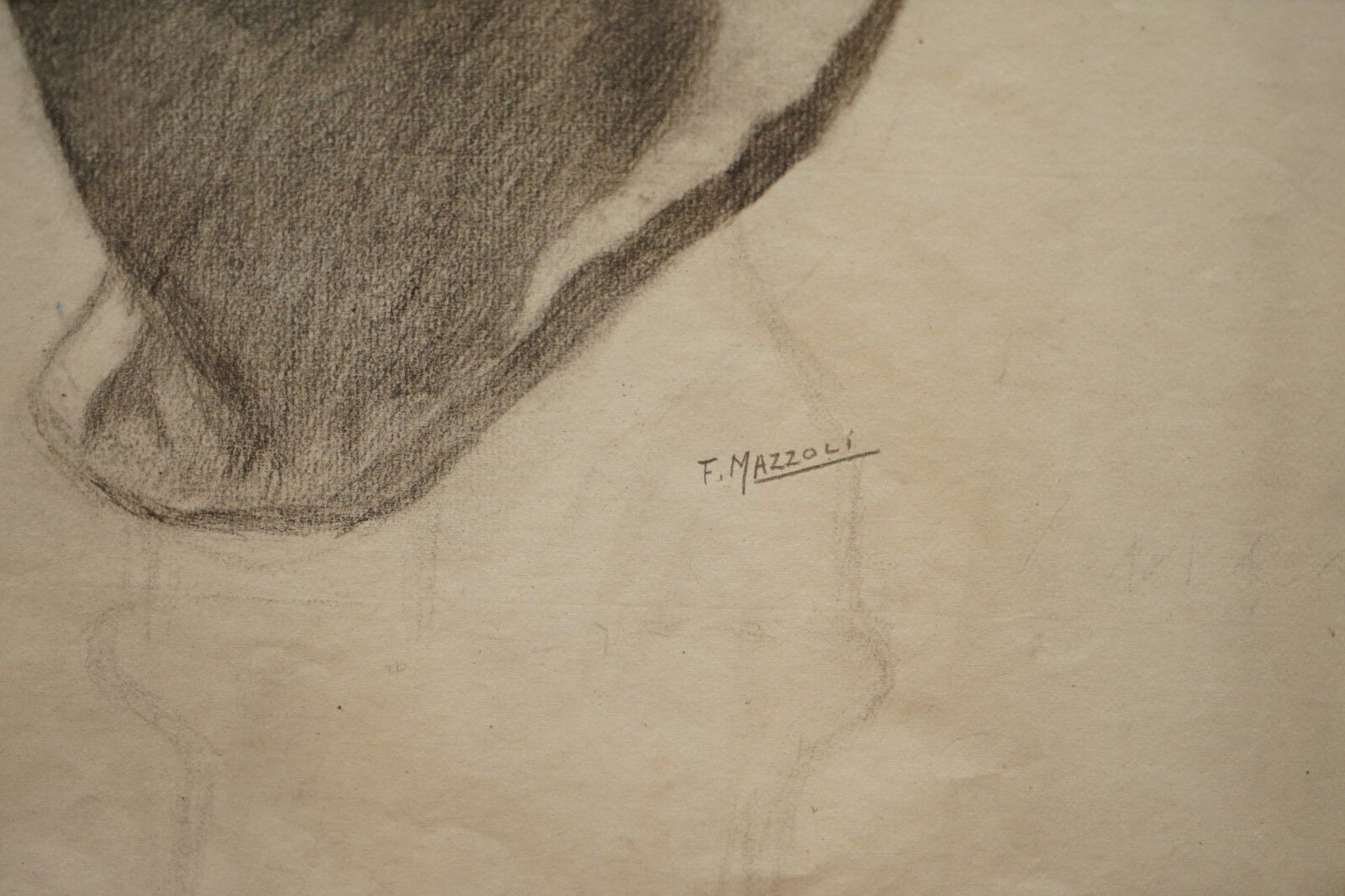 Four Rare Italian School 19th Century Old Master Sketches Drawings By F Mazzoli photo vintage