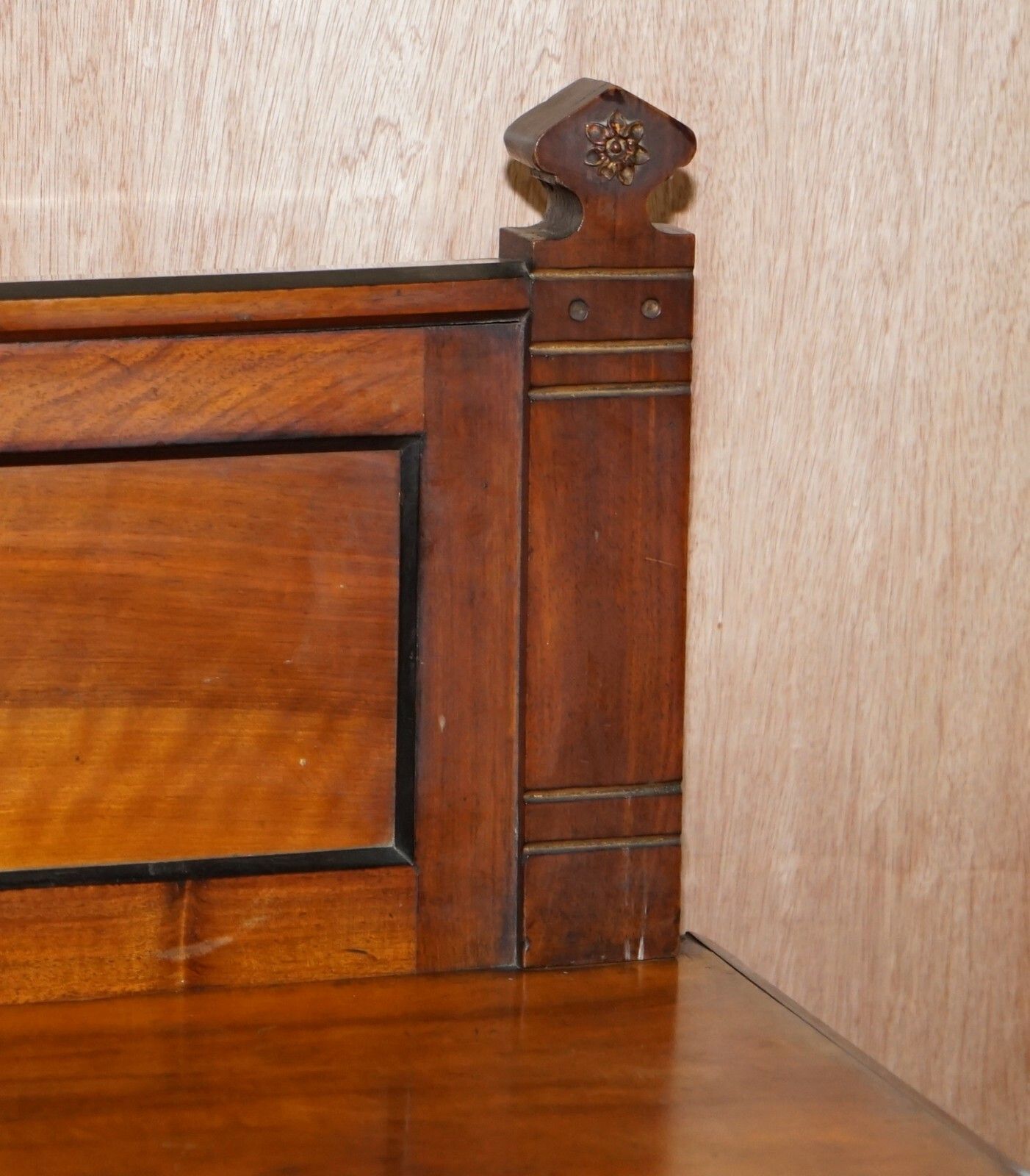photo for sale Important Gothic Pugin Style Victorian Walnut Dwarf Open Bookcase 274cm Wide
