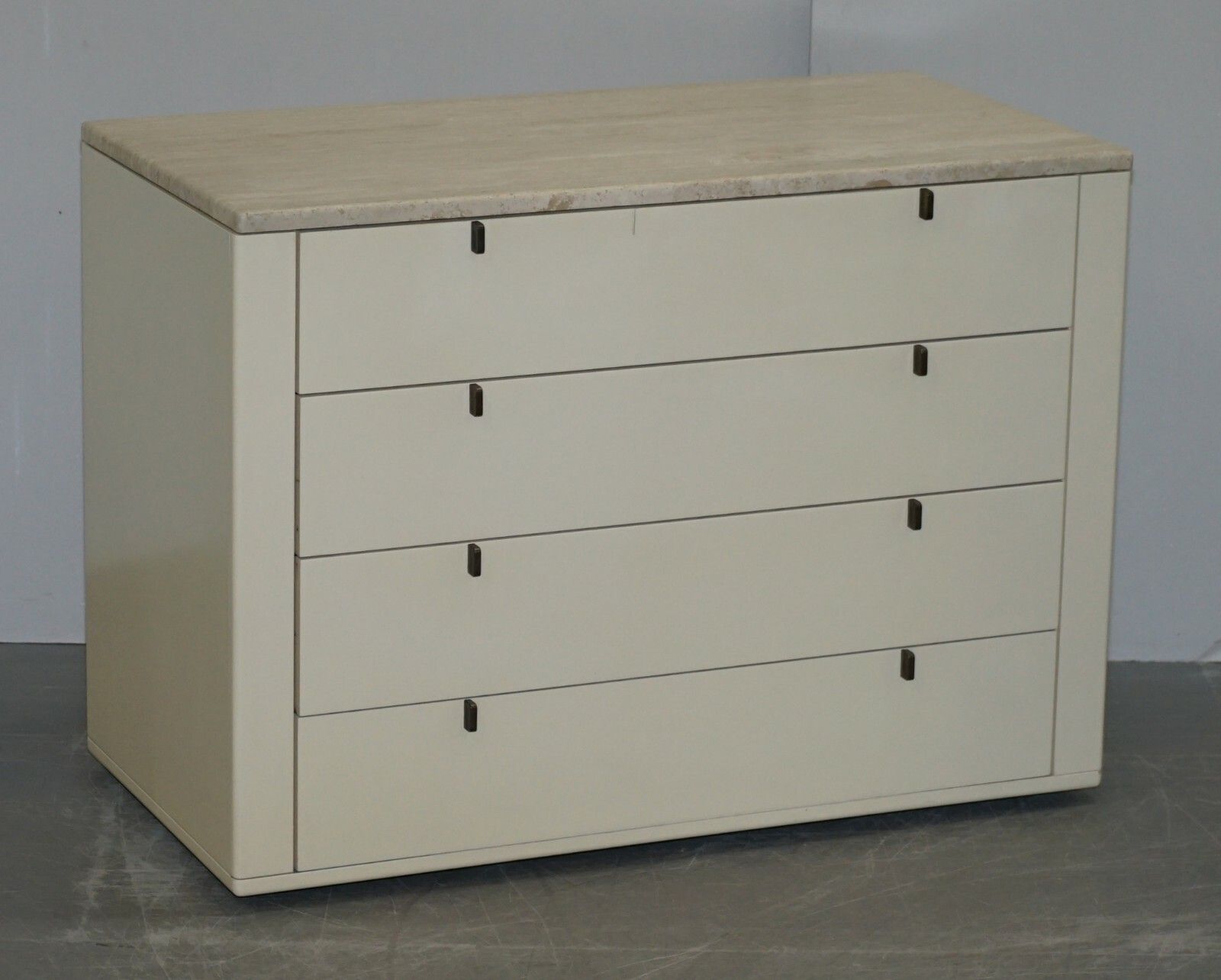 Interlubke Made In Germany Marble Topped Chest Of & Pair Of Bedside Drawers photo for sale