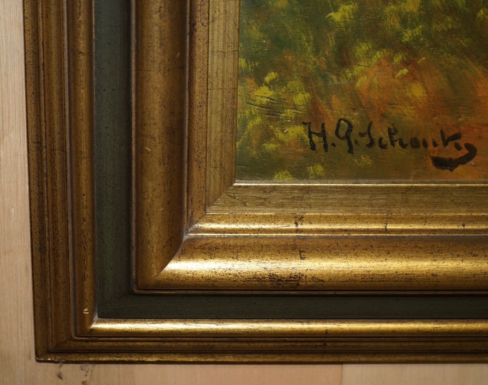 Massive Antique Flemish Oil Painting Signed Jihuitog Circa 1880 Rural Scene photo 2350.0