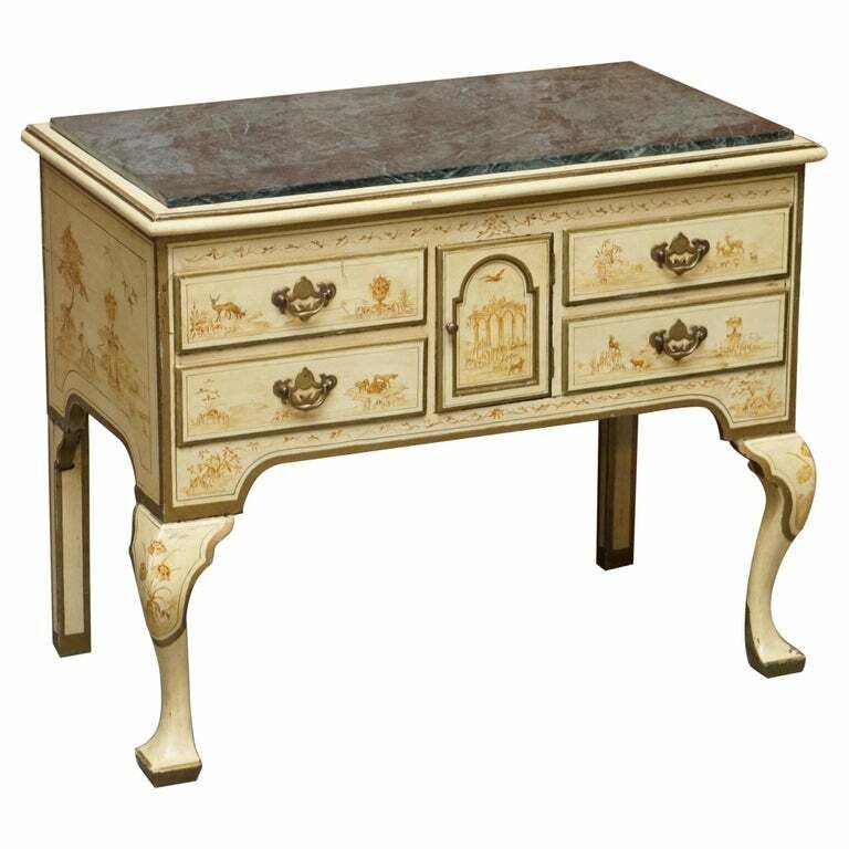 Stunning Chinoiserie Marble Topped Sideboard In The Chinese Chippendale Taste