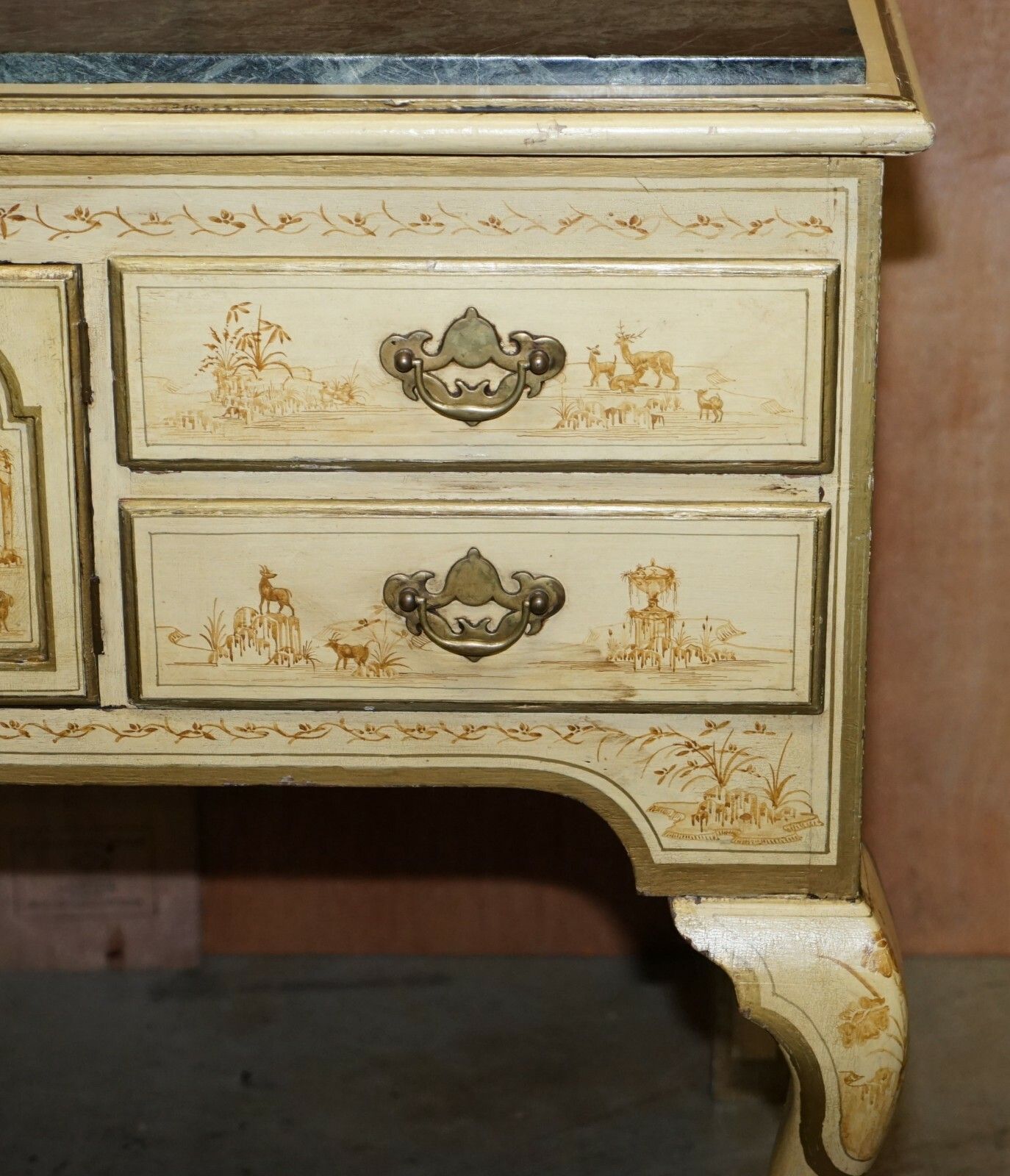 Stunning Chinoiserie Marble Topped Sideboard In The Chinese Chippendale Taste photo 2350.0