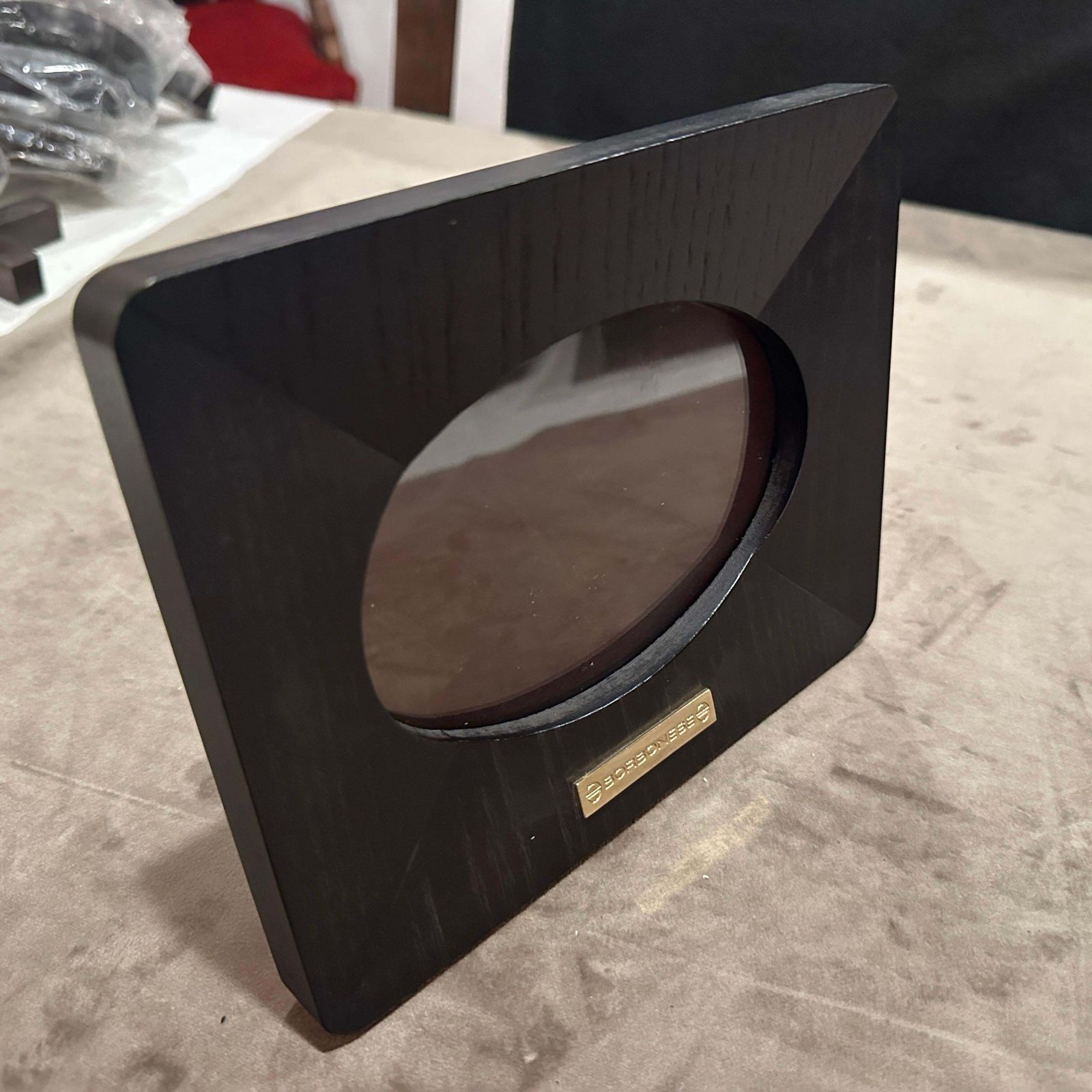 An High Quality 1990s Modern Wood Italian Picture Frame By Borbonese photo vintage