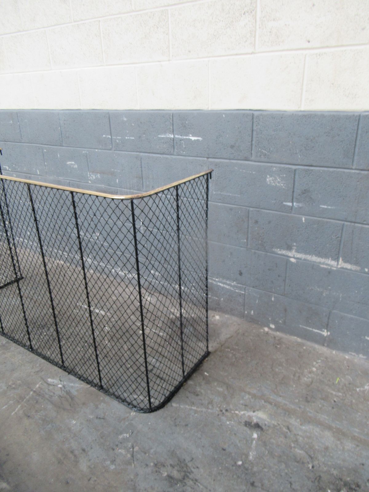 Late Victorian  Large   Brass And Wire Mesh   Fire Guard. photo for sale
