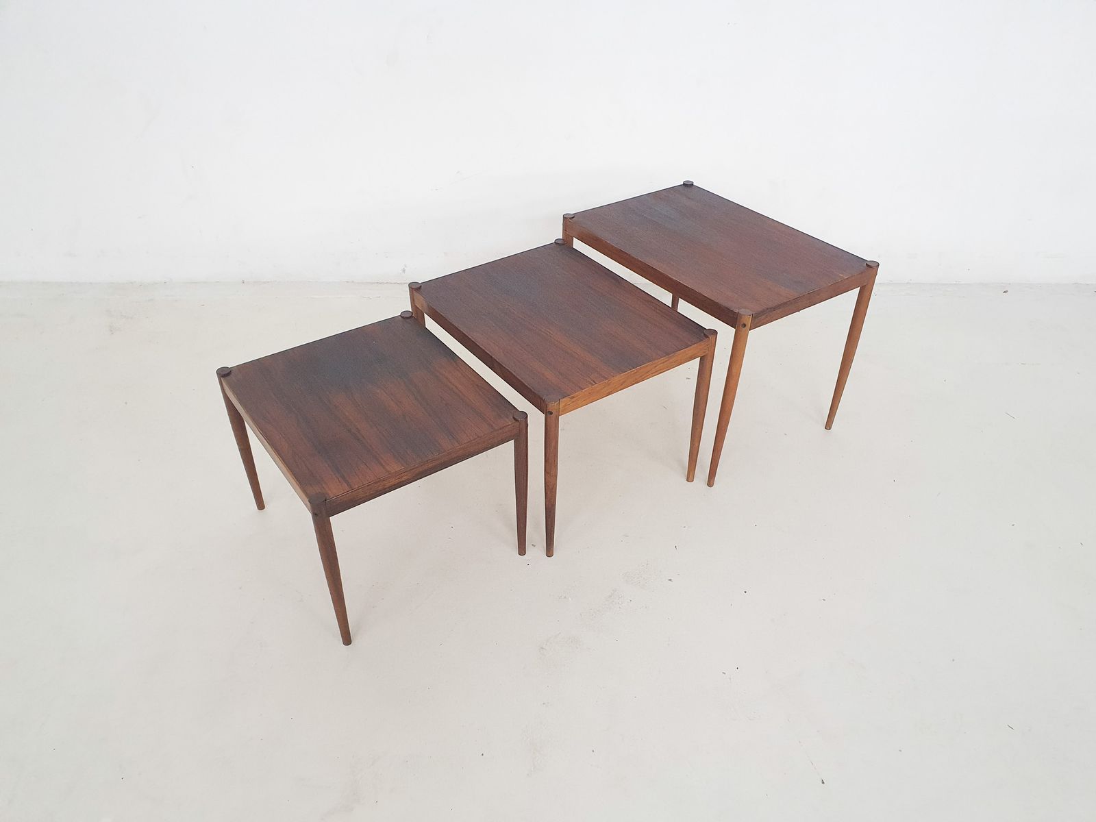 Mid Century Houten Nesttafels, Nederland, Ca. Jaren 1950