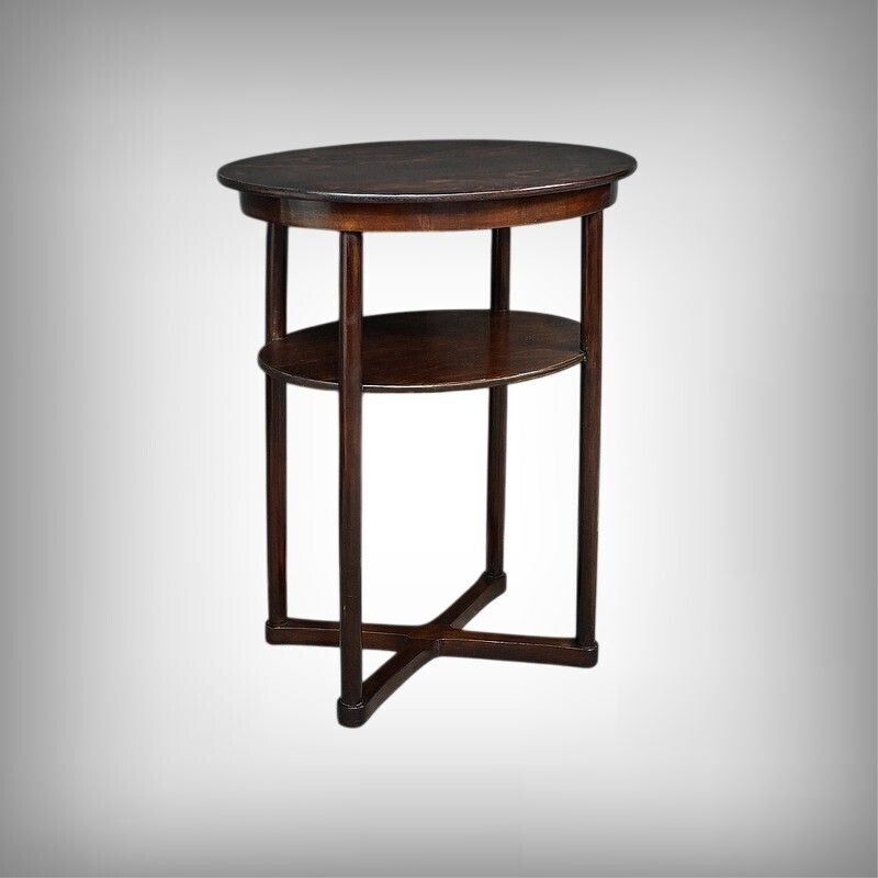 Beech Pedestal Table, By J. Hoffmann, Maison Thonet, Art Deco – 1930
