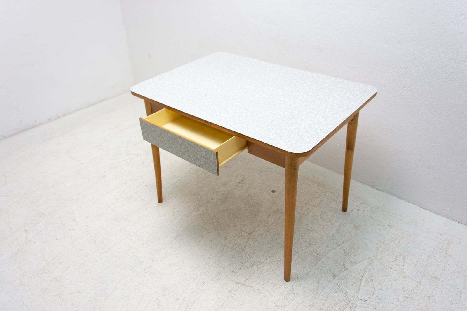 photo furniture Midcentury Formica And Wood Central Table, Czechoslovakia, 1960s