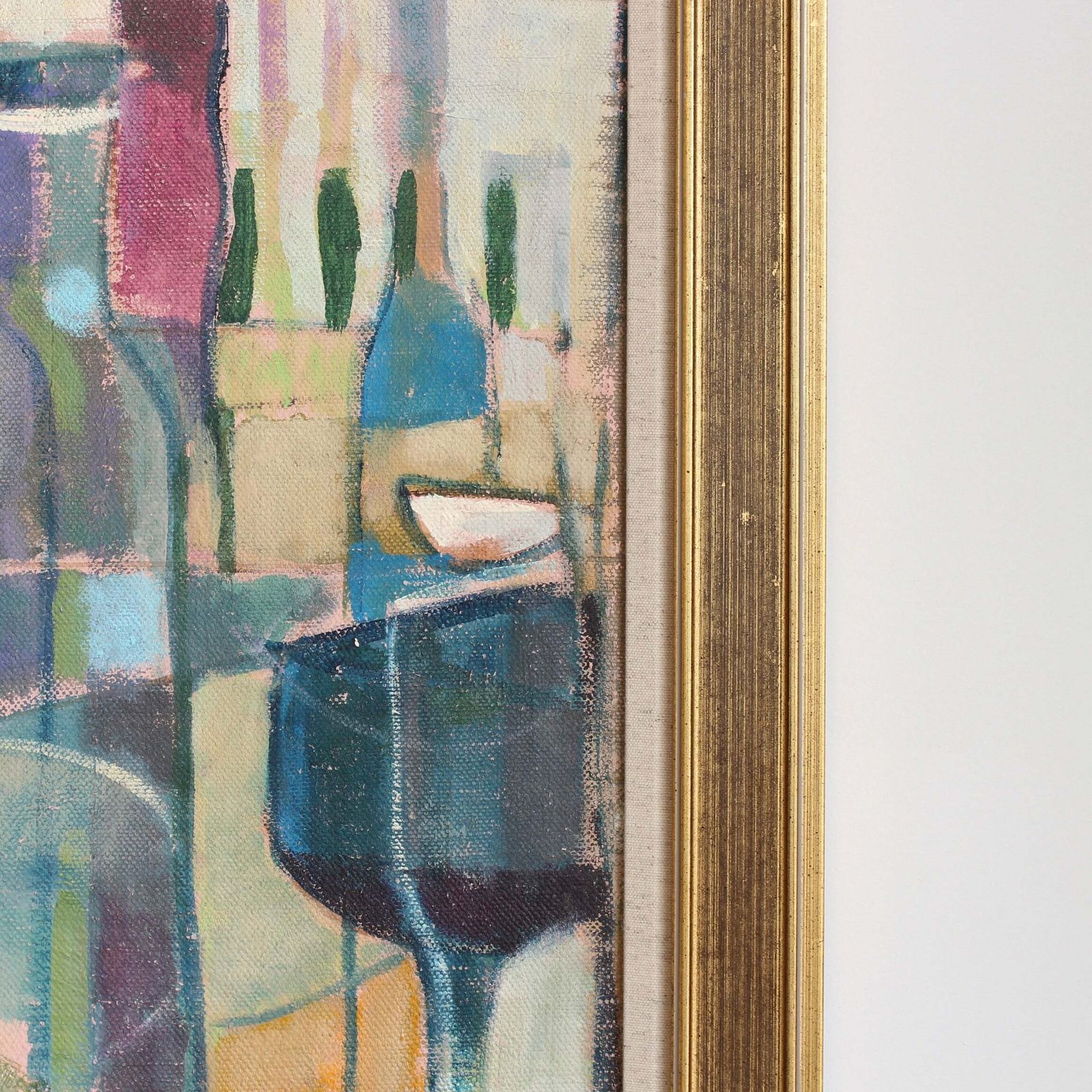 'Cubist Still Life With Bottles' (Circa 1980s–90s) photo vintage