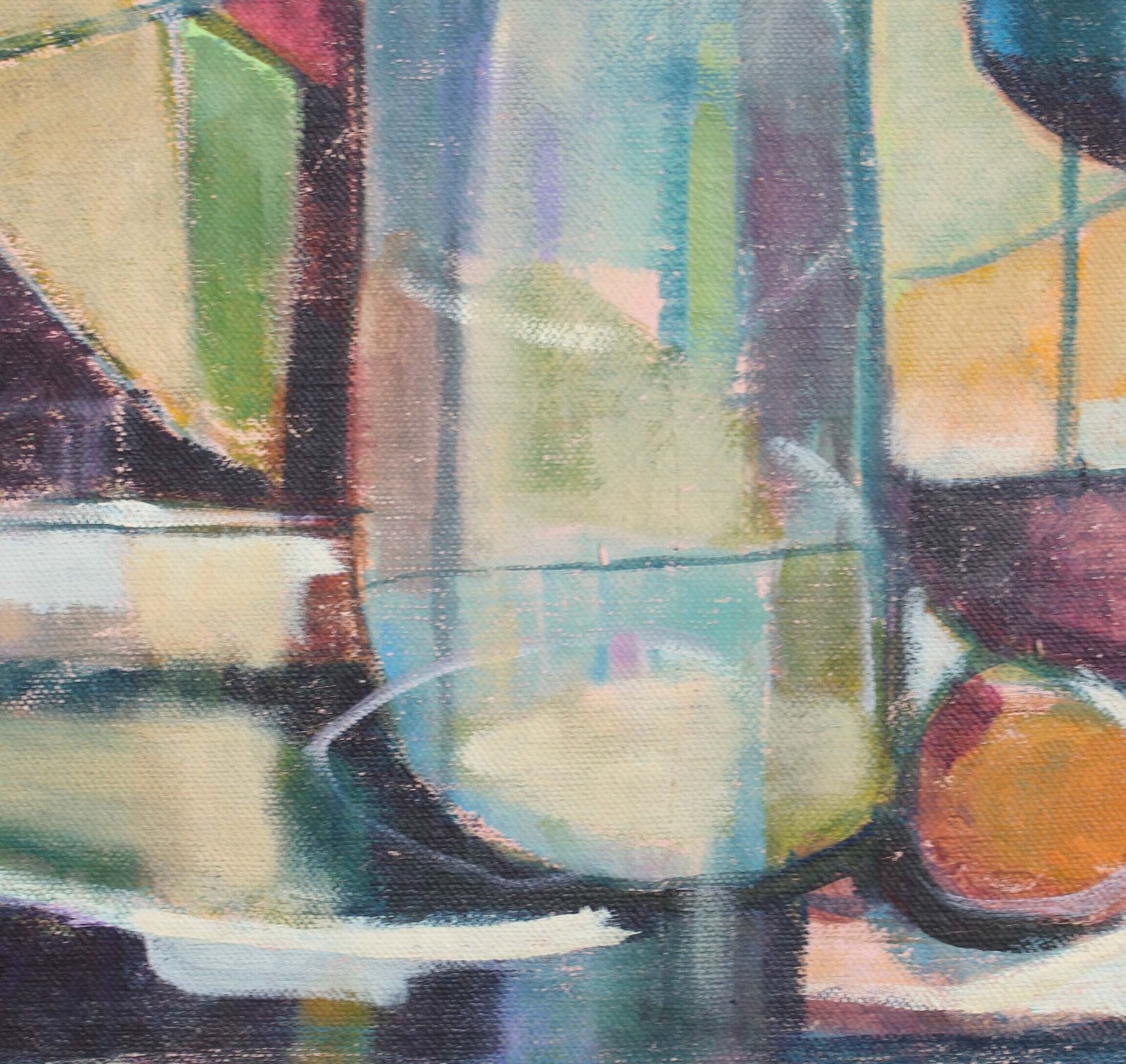 photo vintage 'Cubist Still Life With Bottles' (Circa 1980s–90s)
