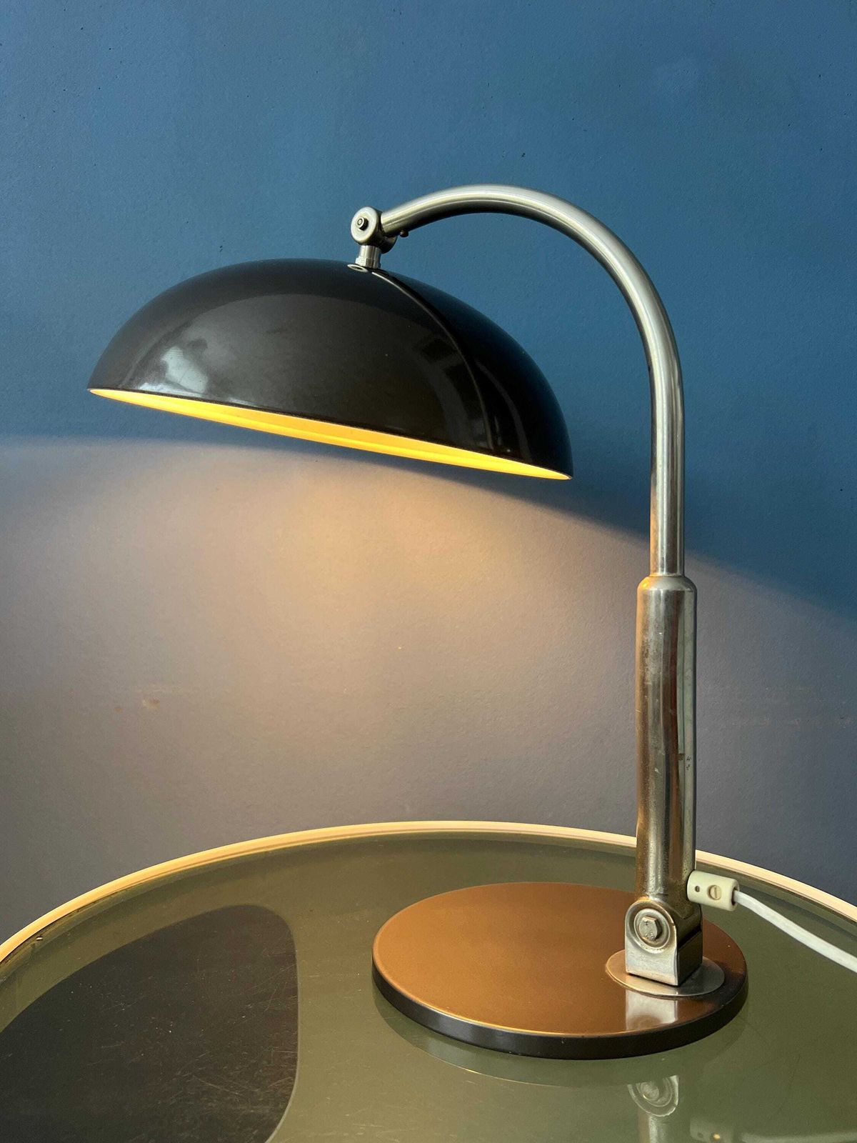Vintage Zwarte Hala Busquet 144 Bureaulamp Van Herman Busquet photo Verlichting