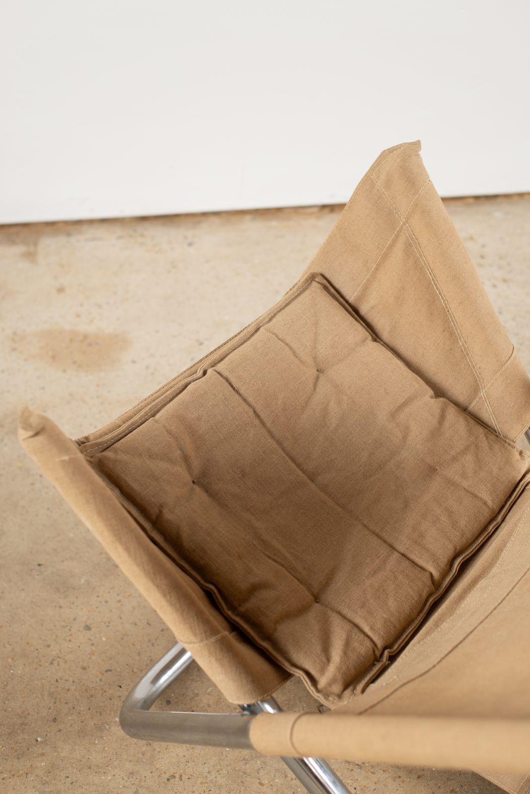 Chrome And Canvas Lounge Chair, Sweden C1970 photo 702.0