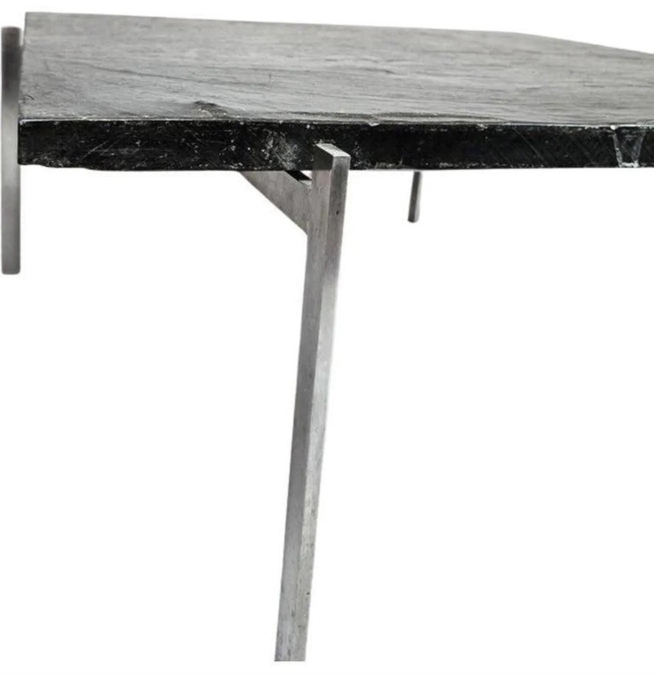 Poul Kjaerholm Pk61 Coffee Table Black Slate Top photo for sale